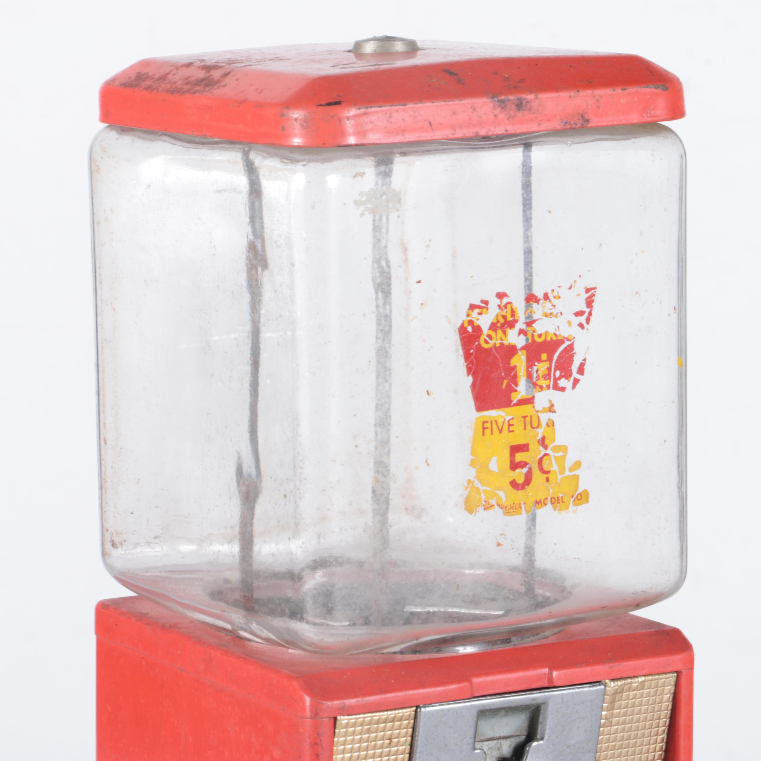 Early to Mid-20th Century Coin-Operated Gumball Machines