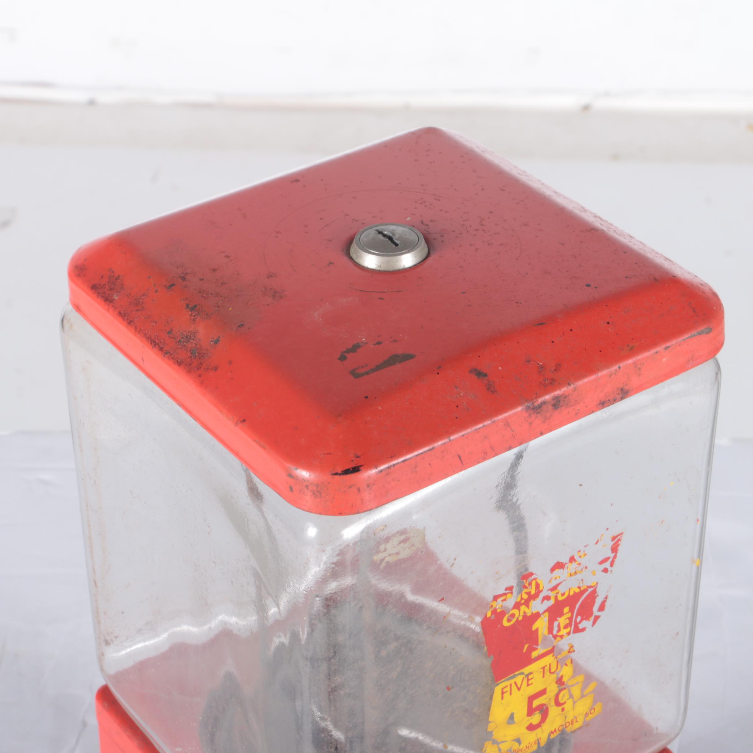 Early to Mid-20th Century Coin-Operated Gumball Machines