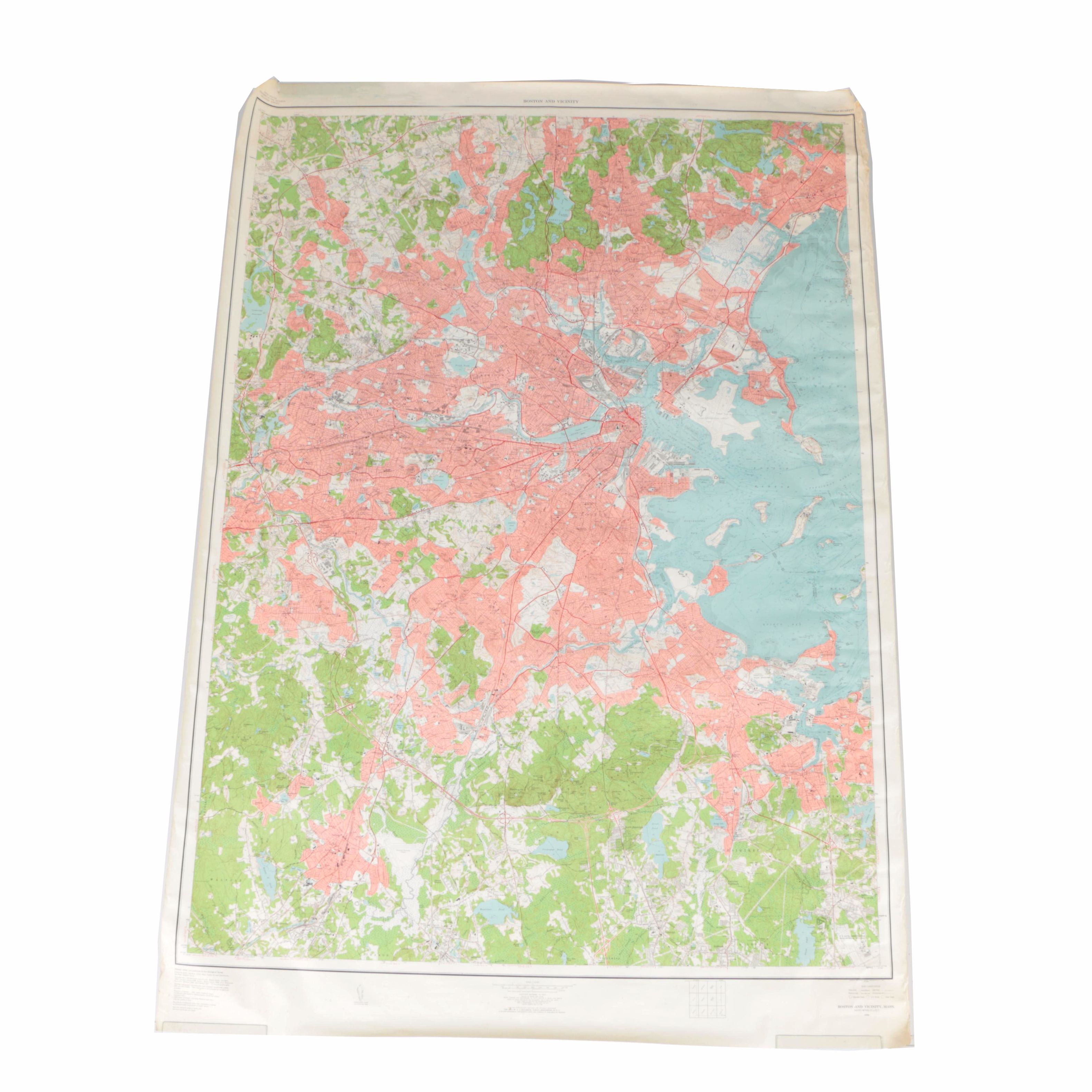 Map "Boston and Vicinity, Mass."