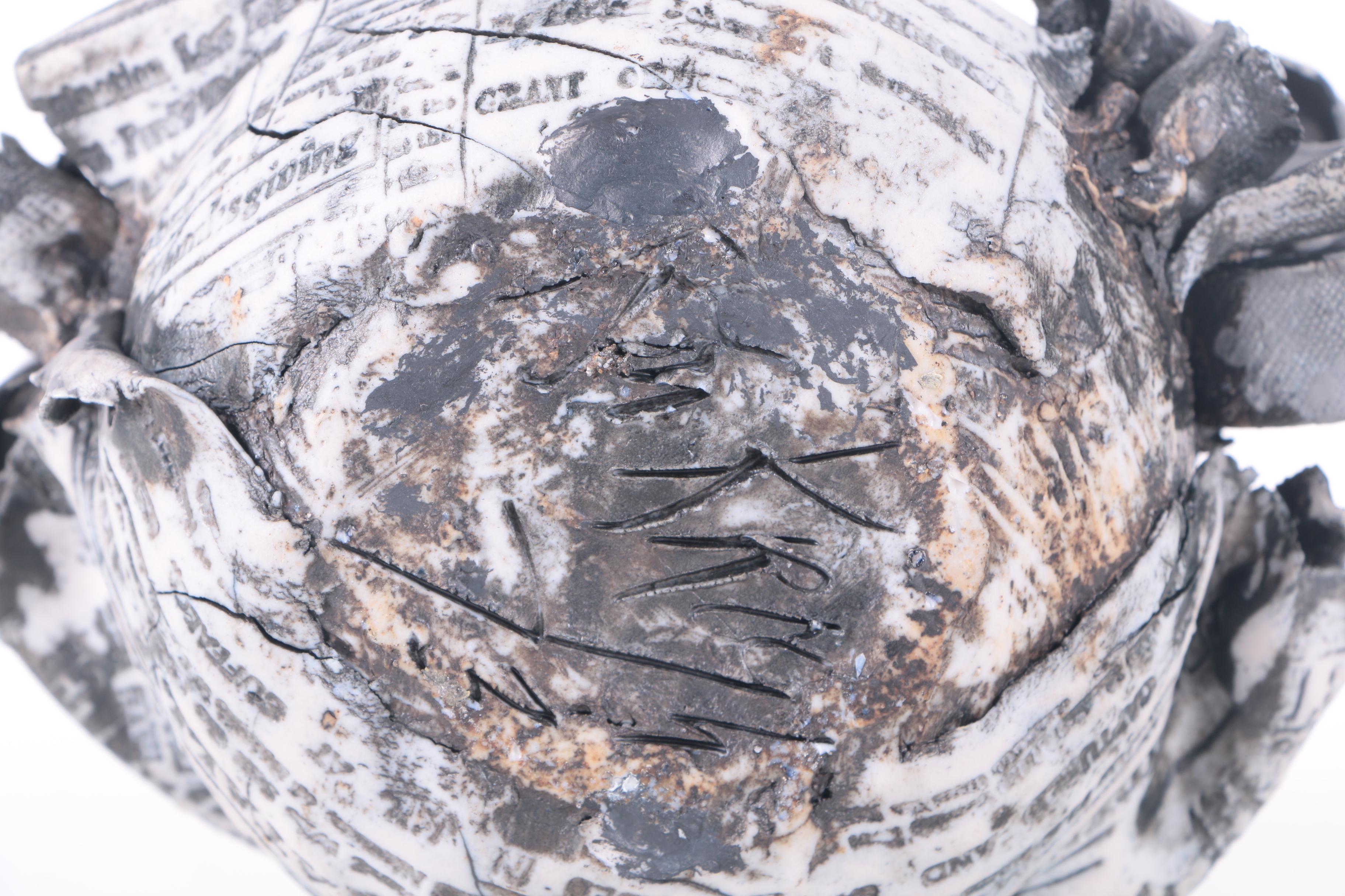 Ron Krogh Ceramic Newspaper Vase "Lindbergh Safe In Paris"