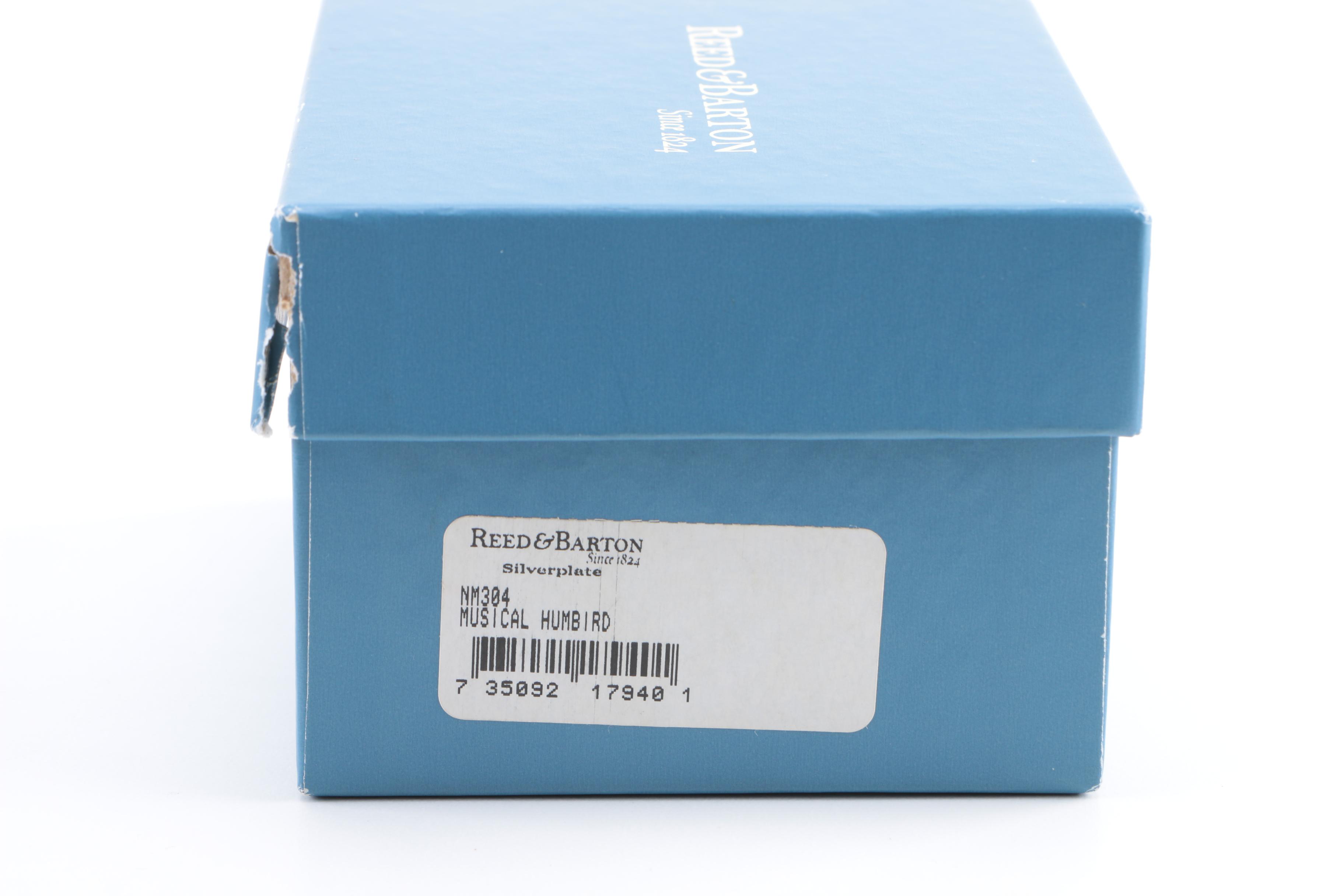 Reed & Barton Silver Plate Butterfly Music Box