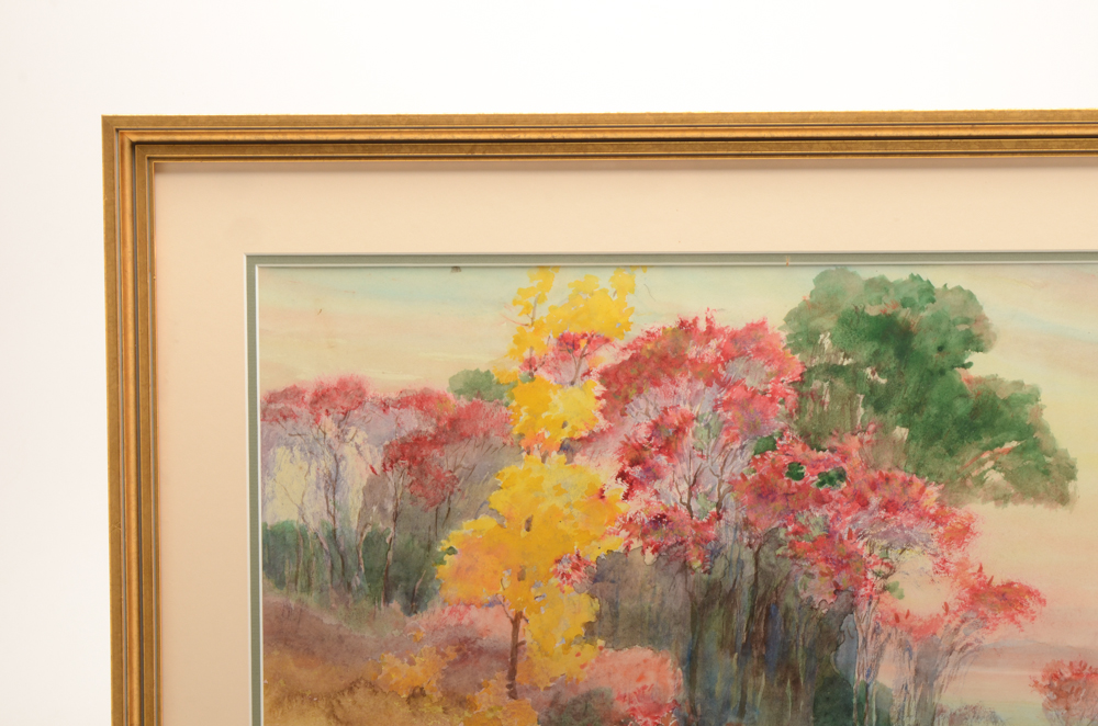 Sundsmo Original Watercolor on Paper Landscape Painting