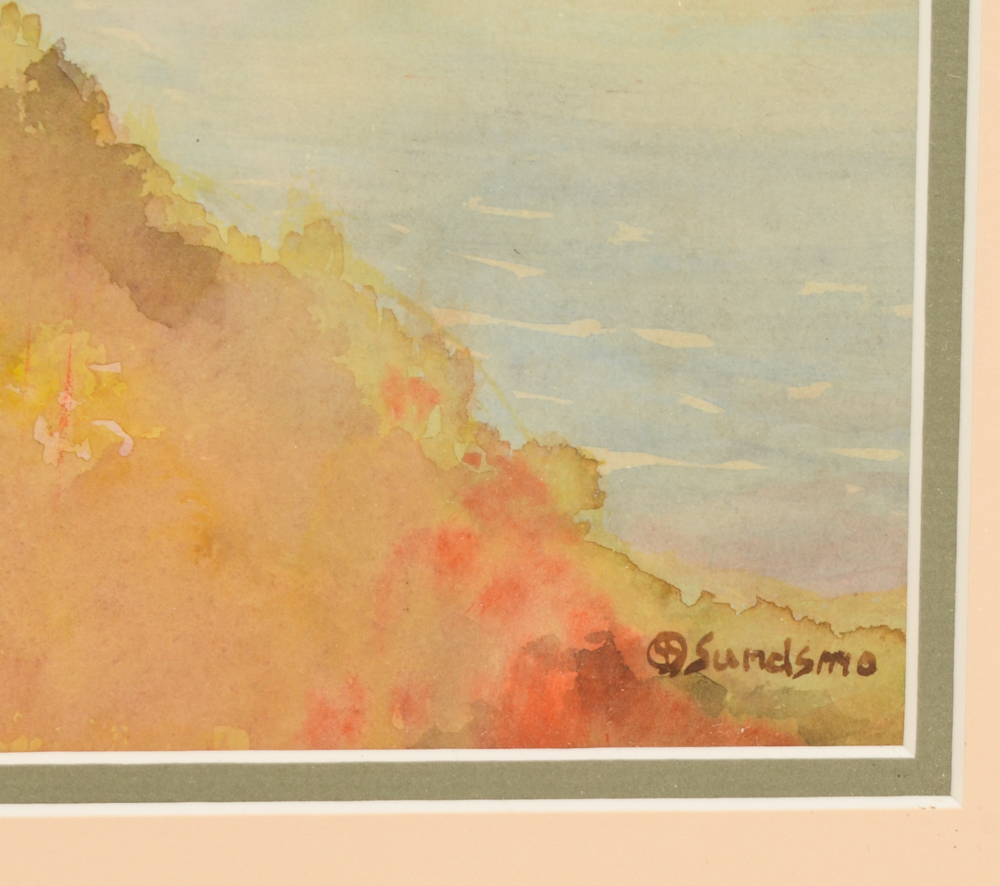 Sundsmo Original Watercolor on Paper Landscape Painting