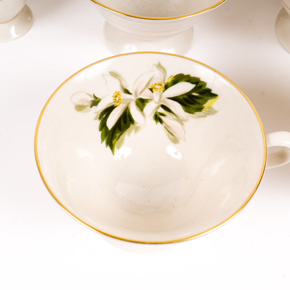 Fine Arts Fine China "Orange Blossom and Gardenia" Dinnerware Set