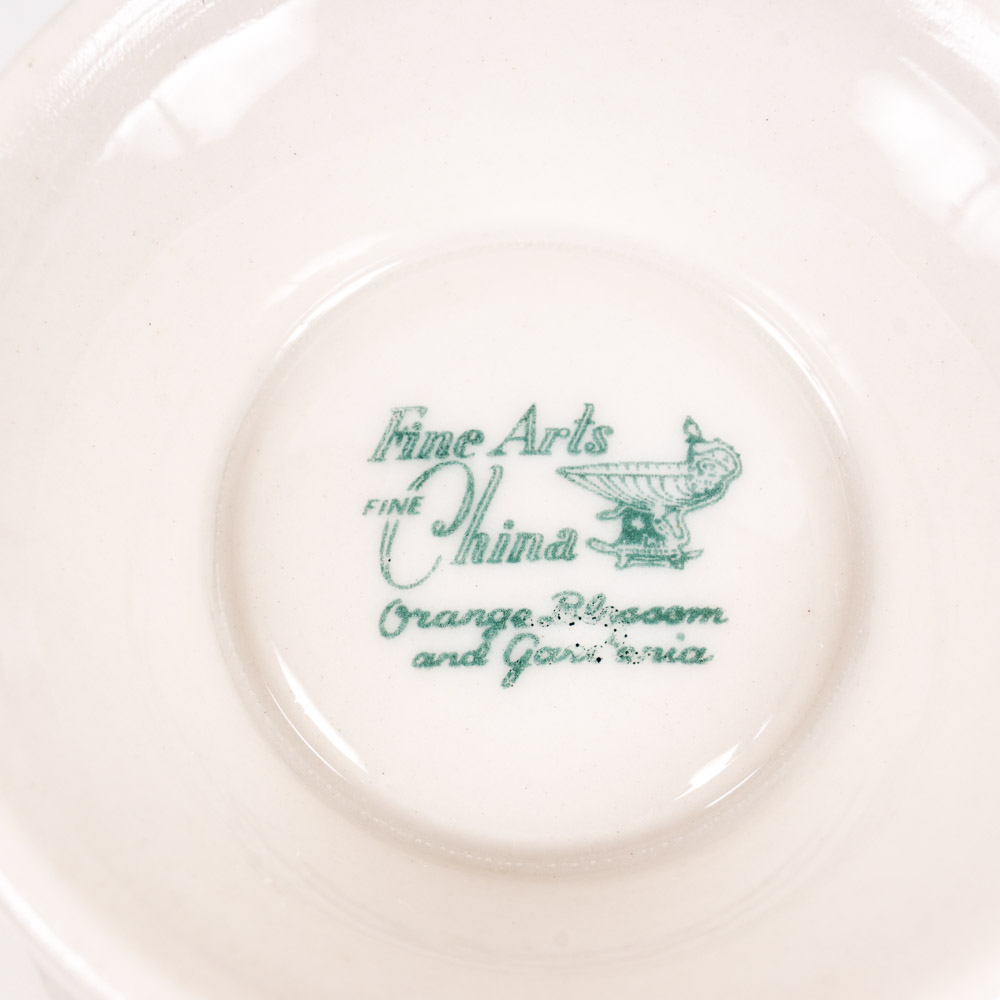 Fine Arts Fine China "Orange Blossom and Gardenia" Dinnerware Set
