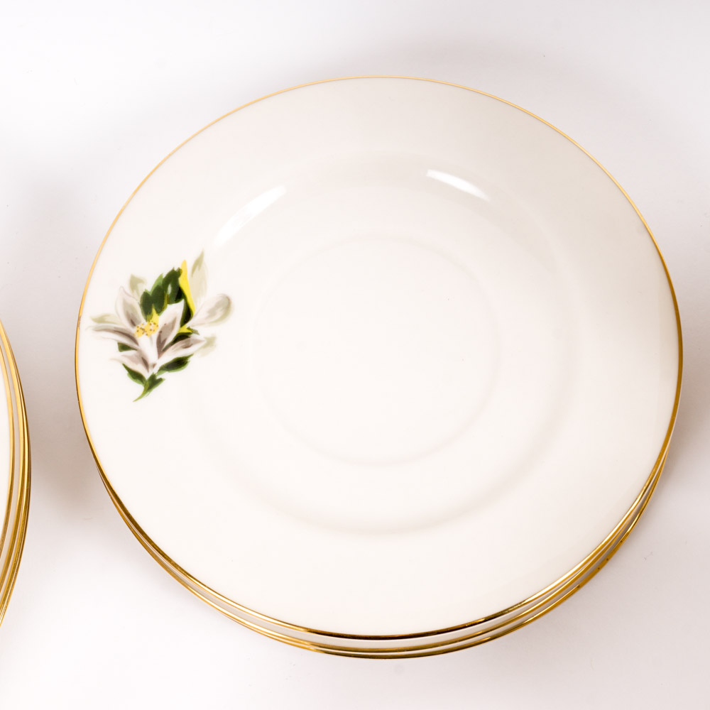 Fine Arts Fine China "Orange Blossom and Gardenia" Dinnerware Set