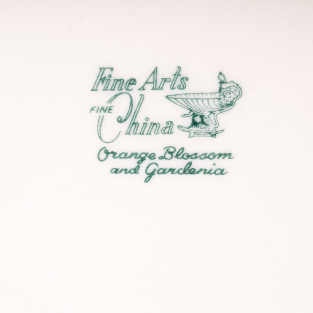 Fine Arts Fine China "Orange Blossom and Gardenia" Dinnerware Set