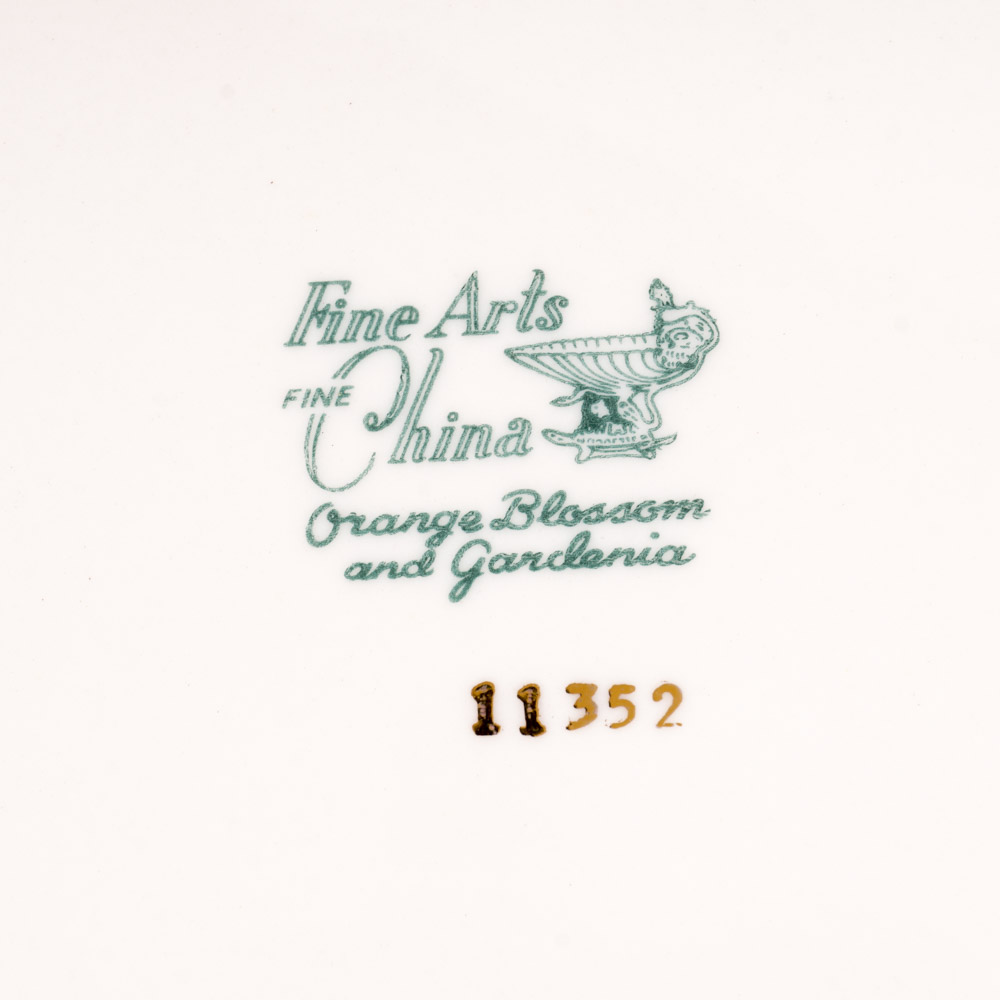 Fine Arts Fine China "Orange Blossom and Gardenia" Dinnerware Set