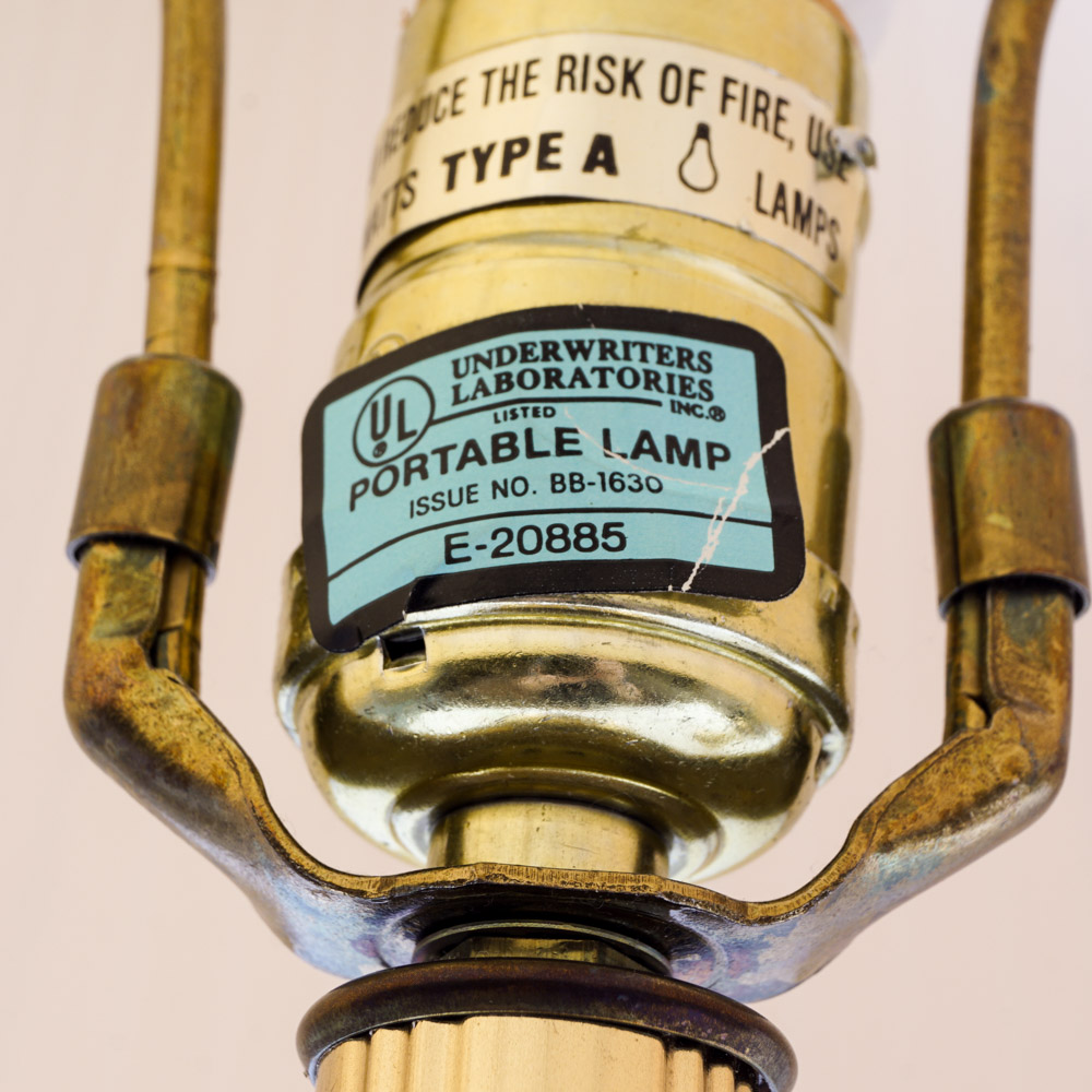Vintage Underwriter Laboratories Brass Lamps