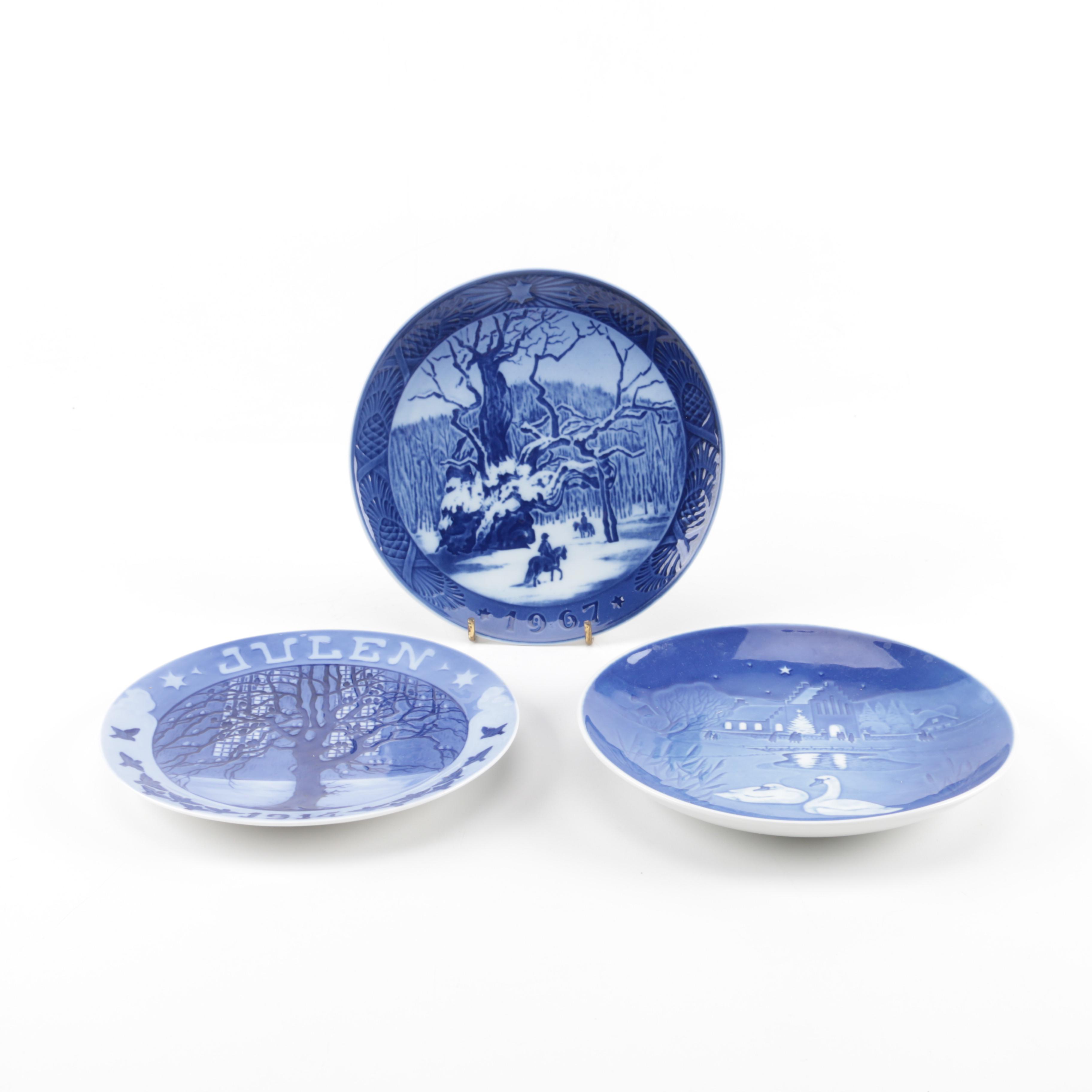 Decorative Porcelain Plates Featuring Royal Copenhagen