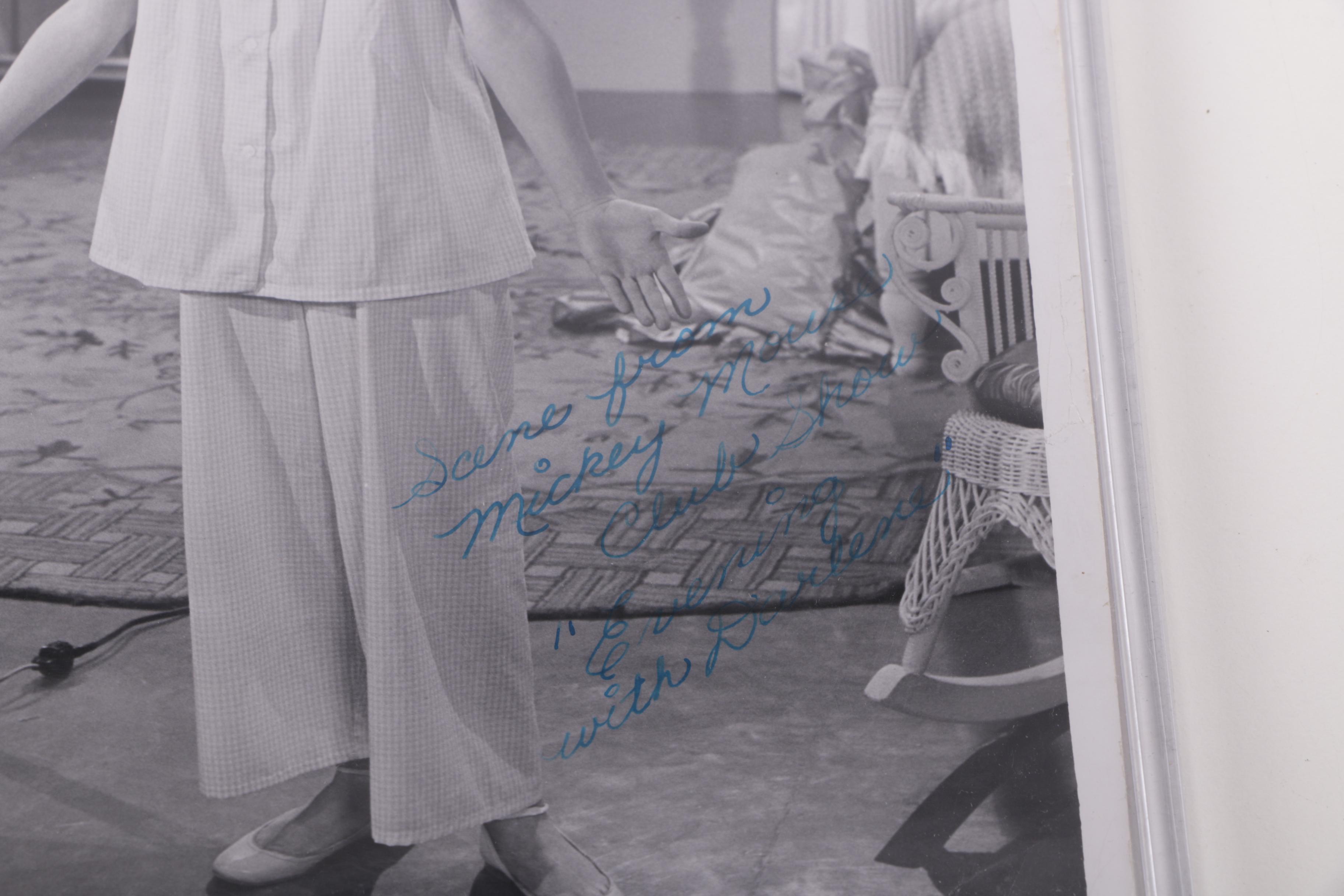 Darlene Gillespie Autographed Memorabilia From the Mickey Mouse Club