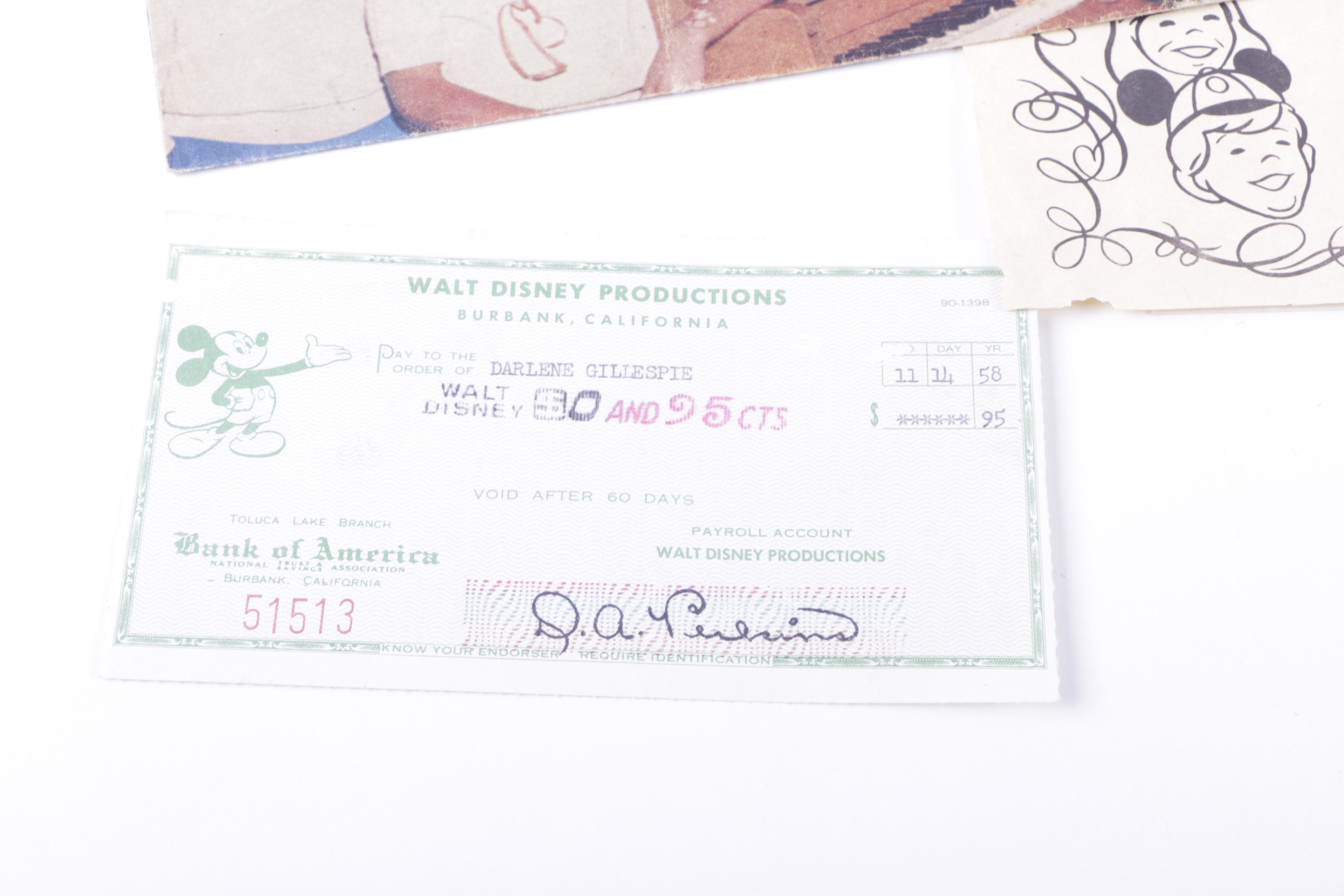 Darlene Gillespie Autographed Memorabilia From the Mickey Mouse Club