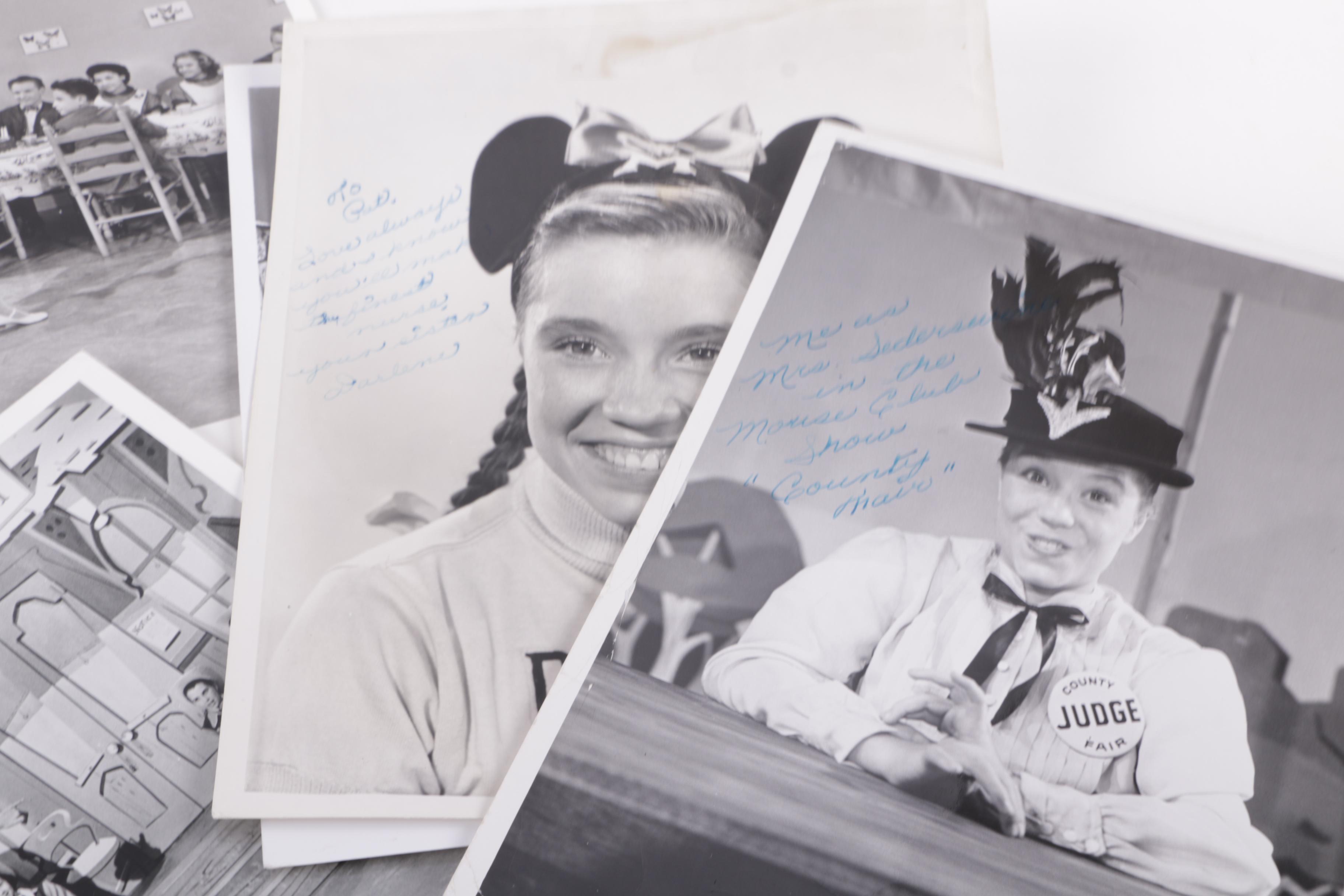 Darlene Gillespie Autographed Memorabilia From the Mickey Mouse Club