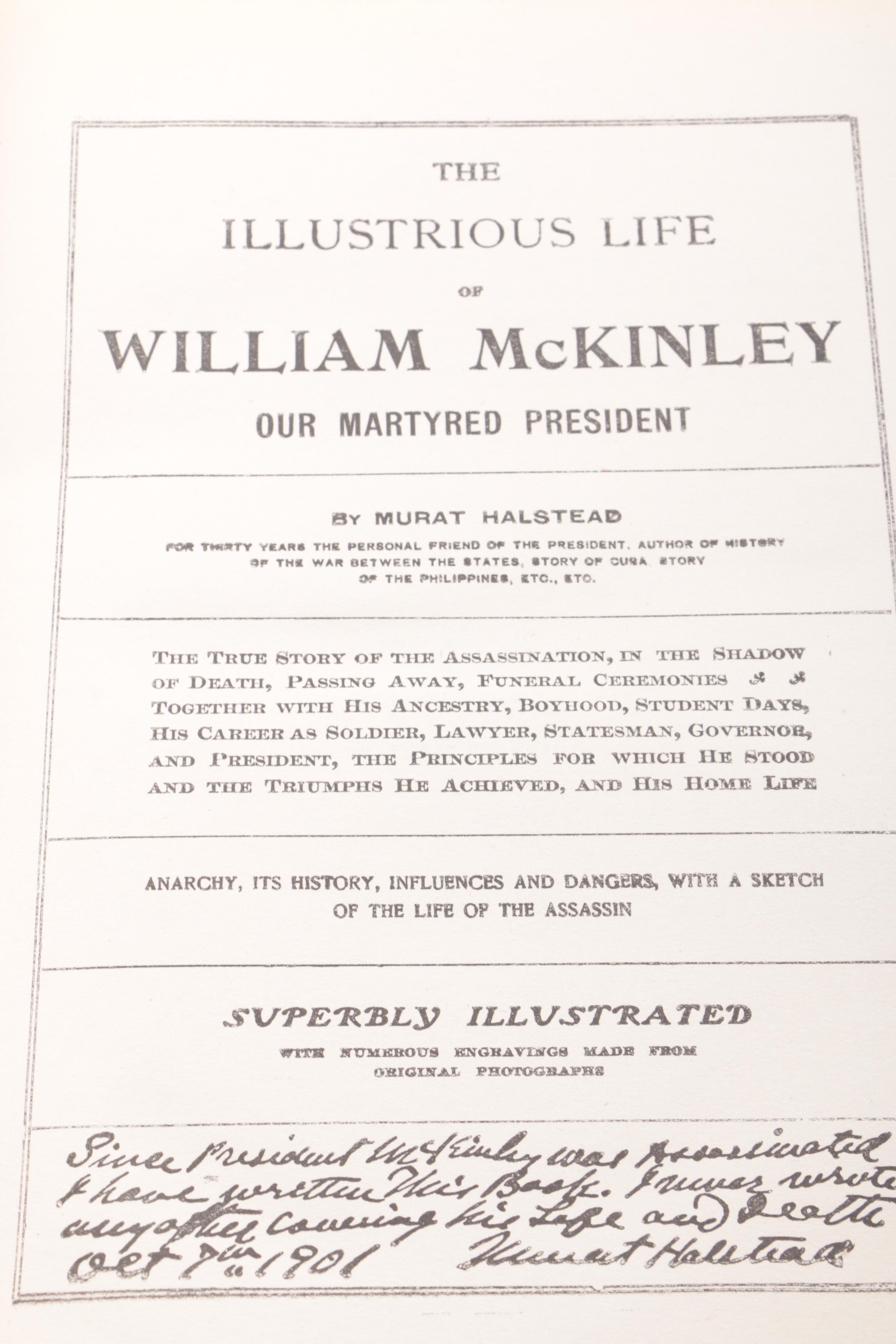 Vintage Books Including "The Illustrious Life of William McKinley, Our Martyred President"