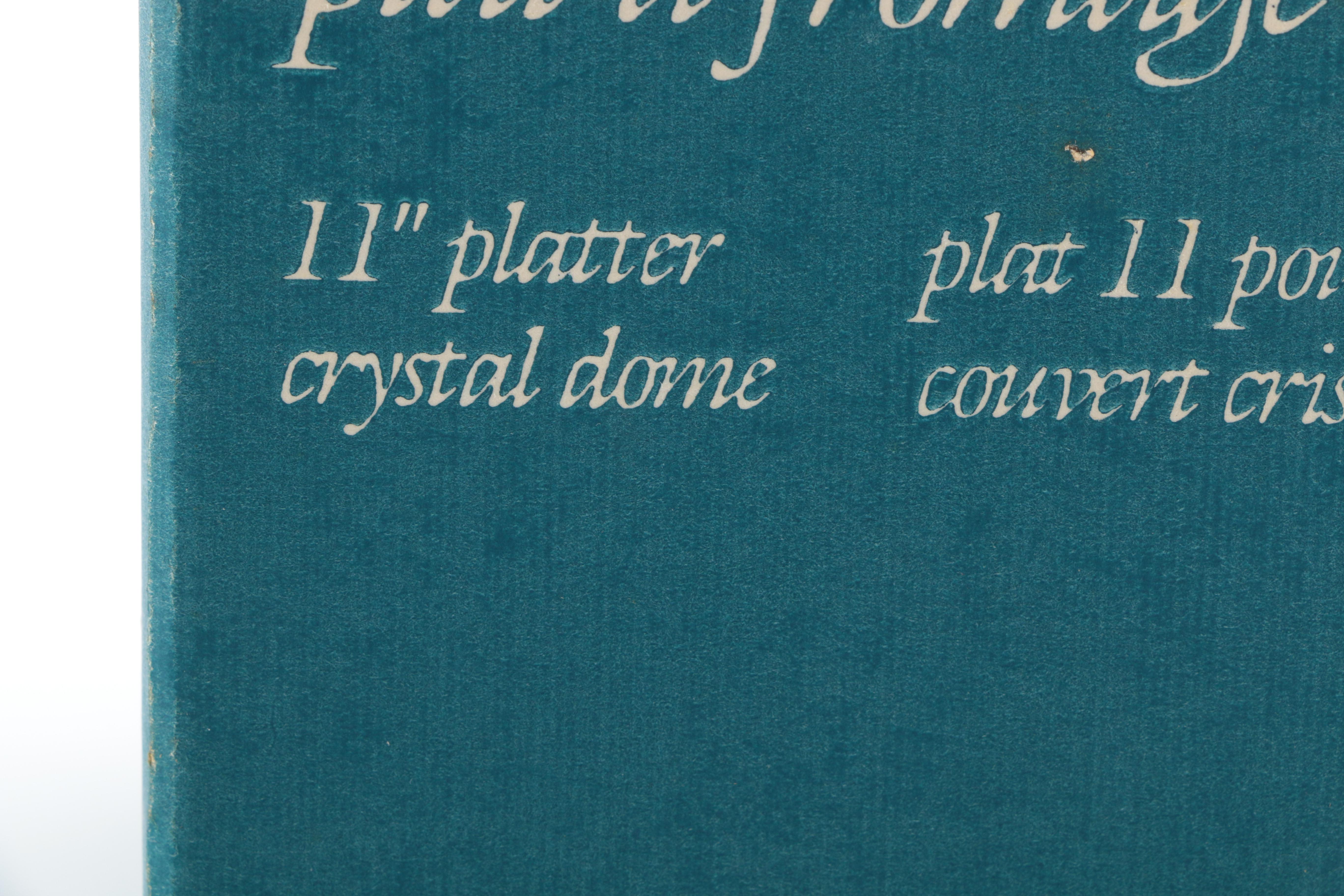 Vintage Crystal Domed Cheese Plate and Serving Set by Godinger