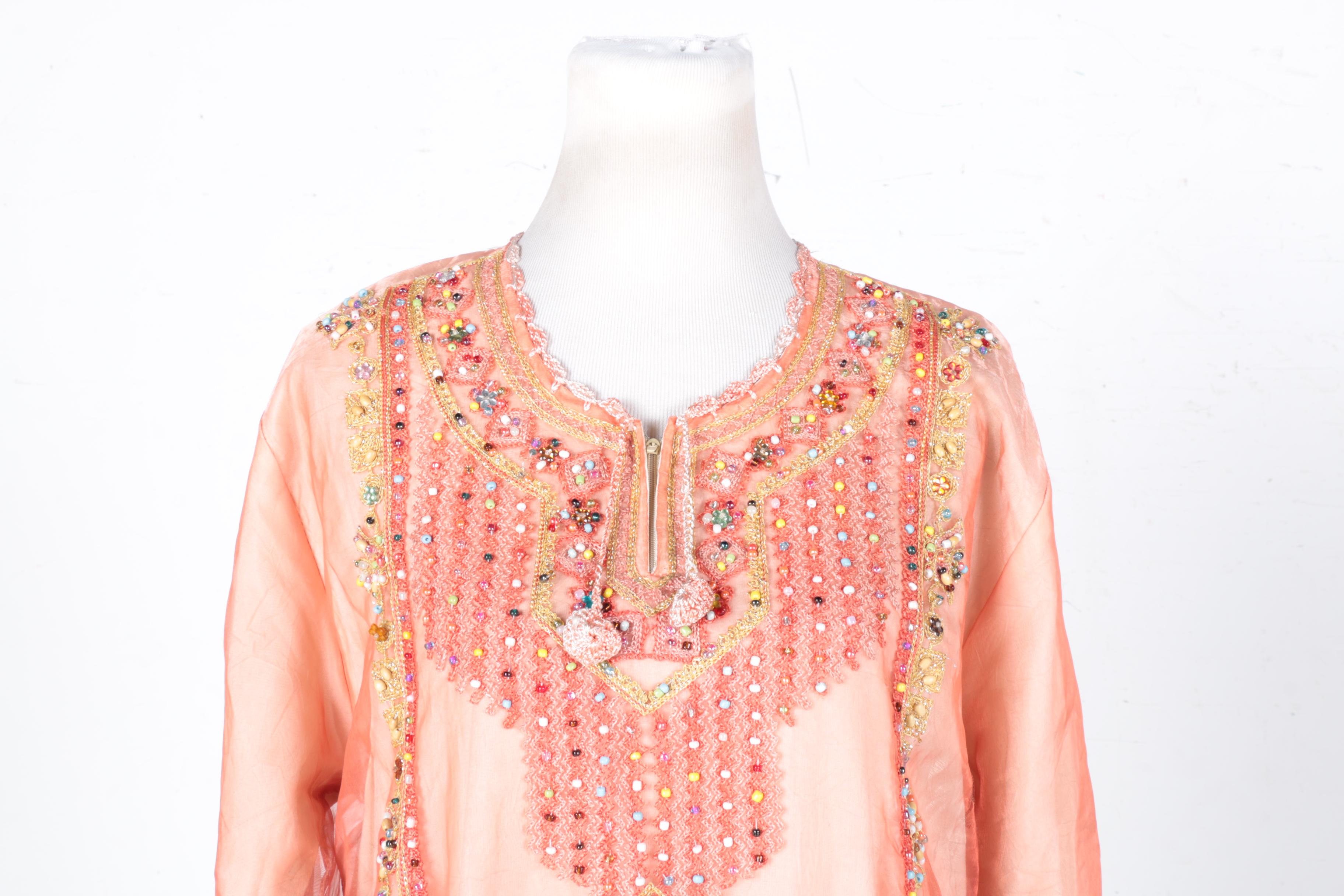 Full Length Beaded Caftan from Egypt