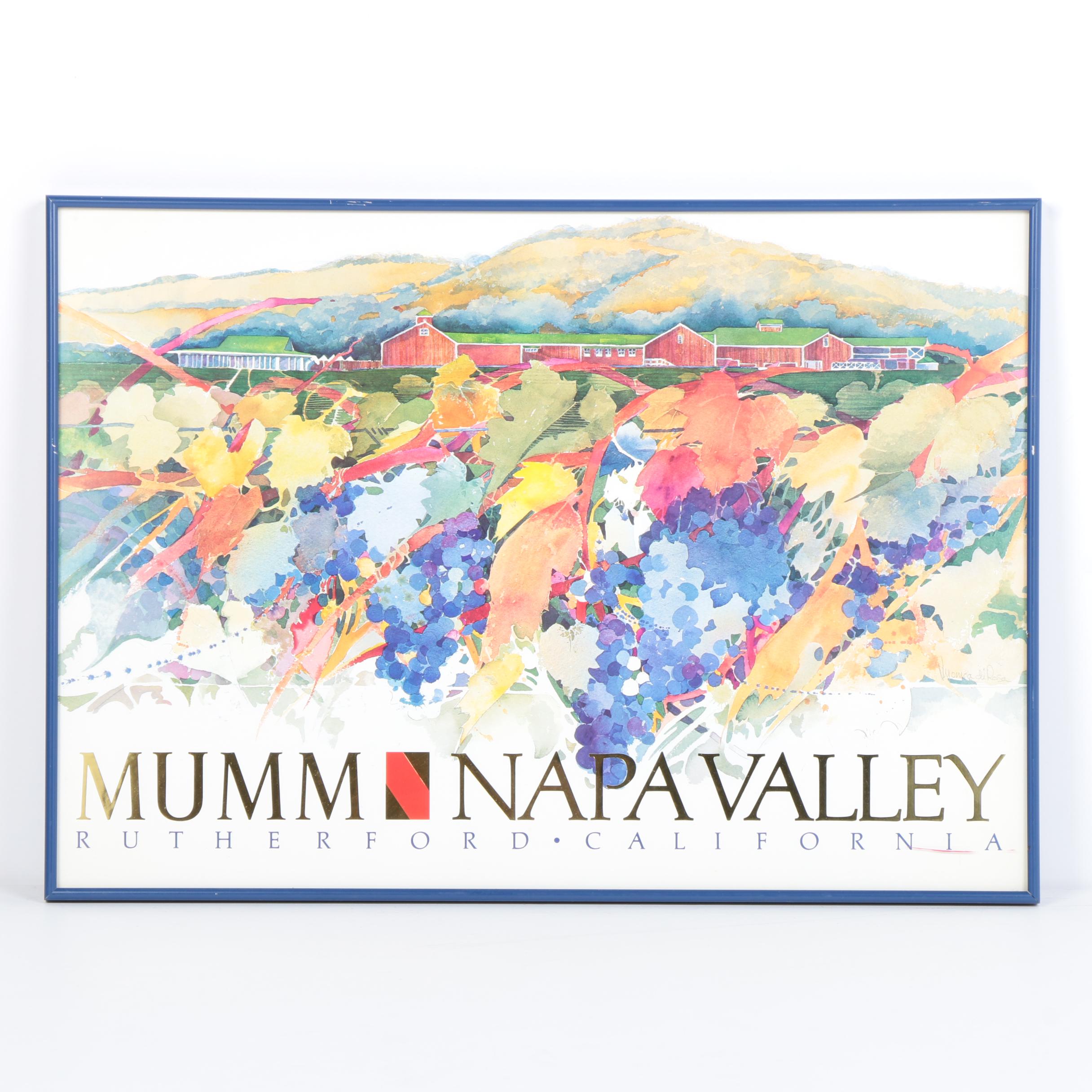 Offset Lithograph Poster "Mumm Napa Valley"