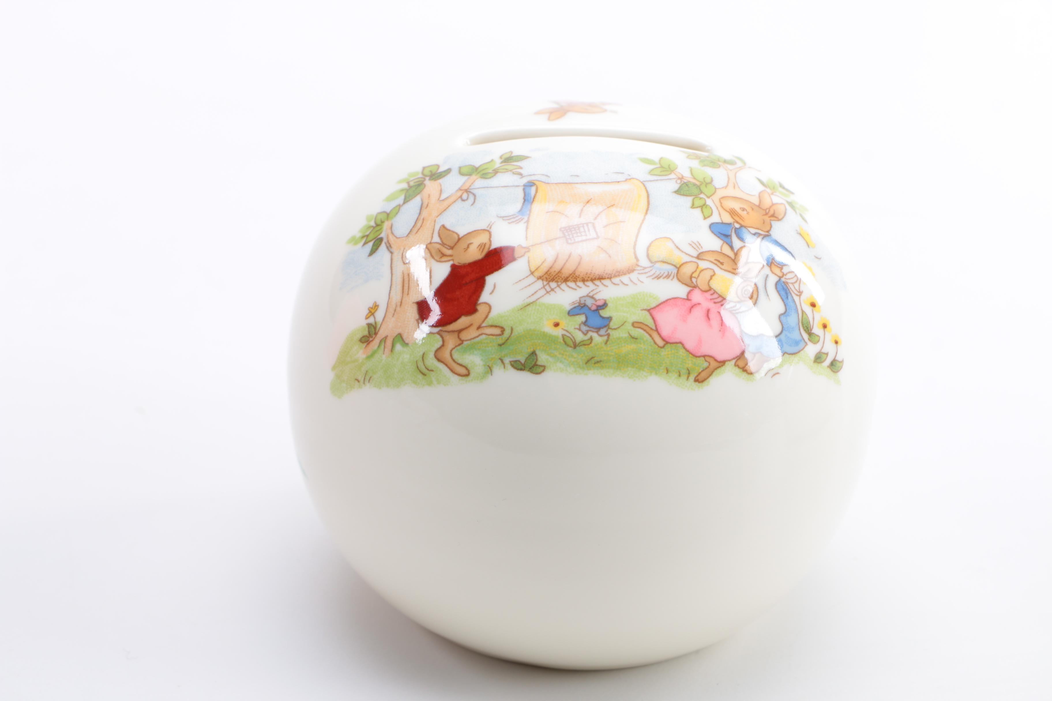 Two Royal Doulton Bone China Coin Banks