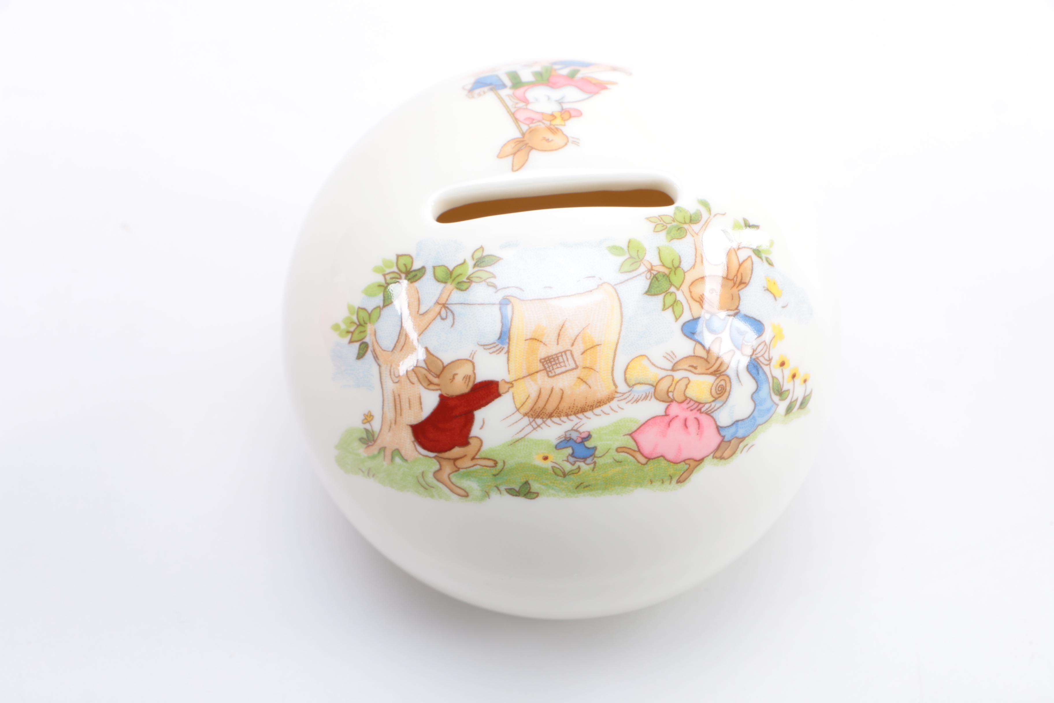 Two Royal Doulton Bone China Coin Banks
