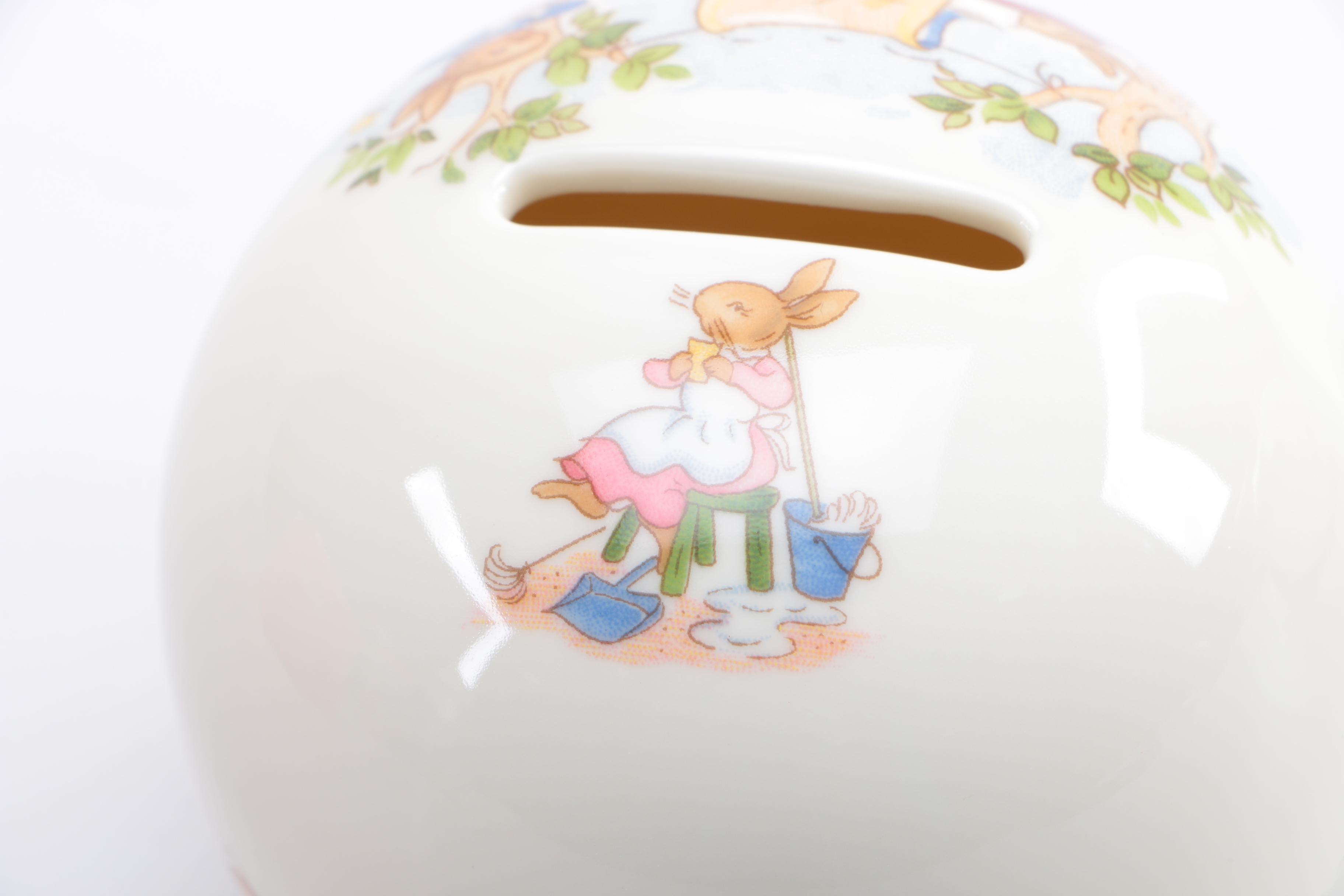 Two Royal Doulton Bone China Coin Banks