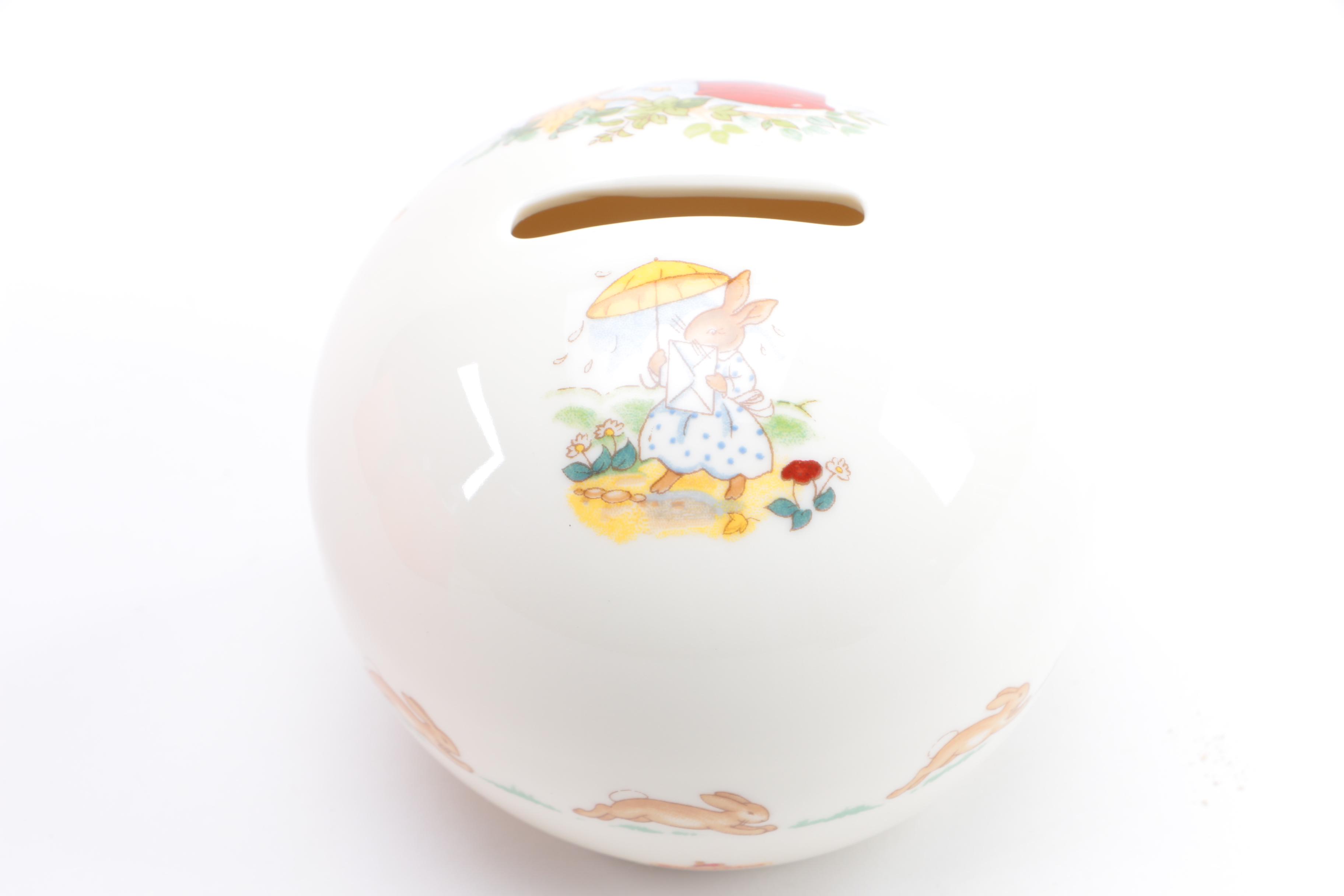 Two Royal Doulton Bone China Coin Banks