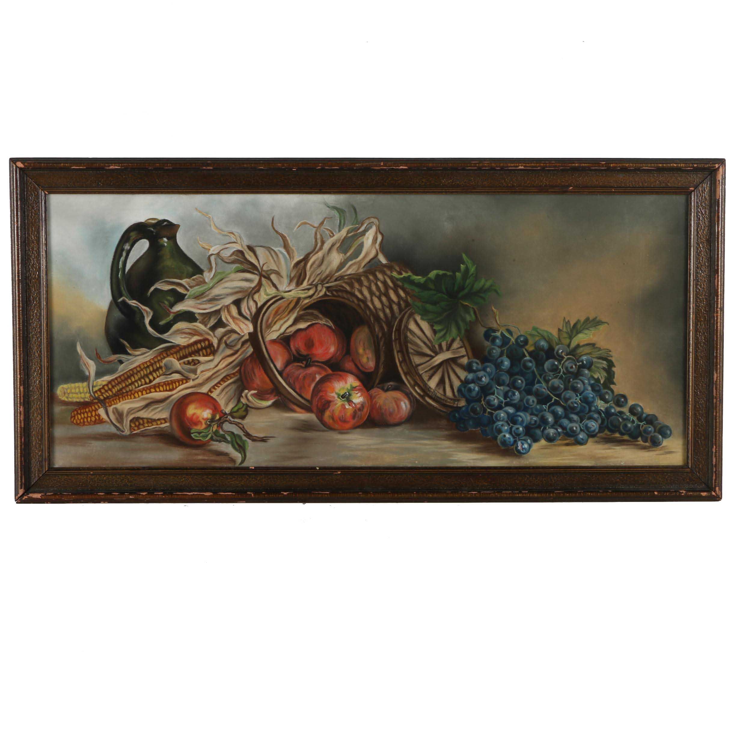 A. G. Moore Pastel Drawing on Paper of a Still Life