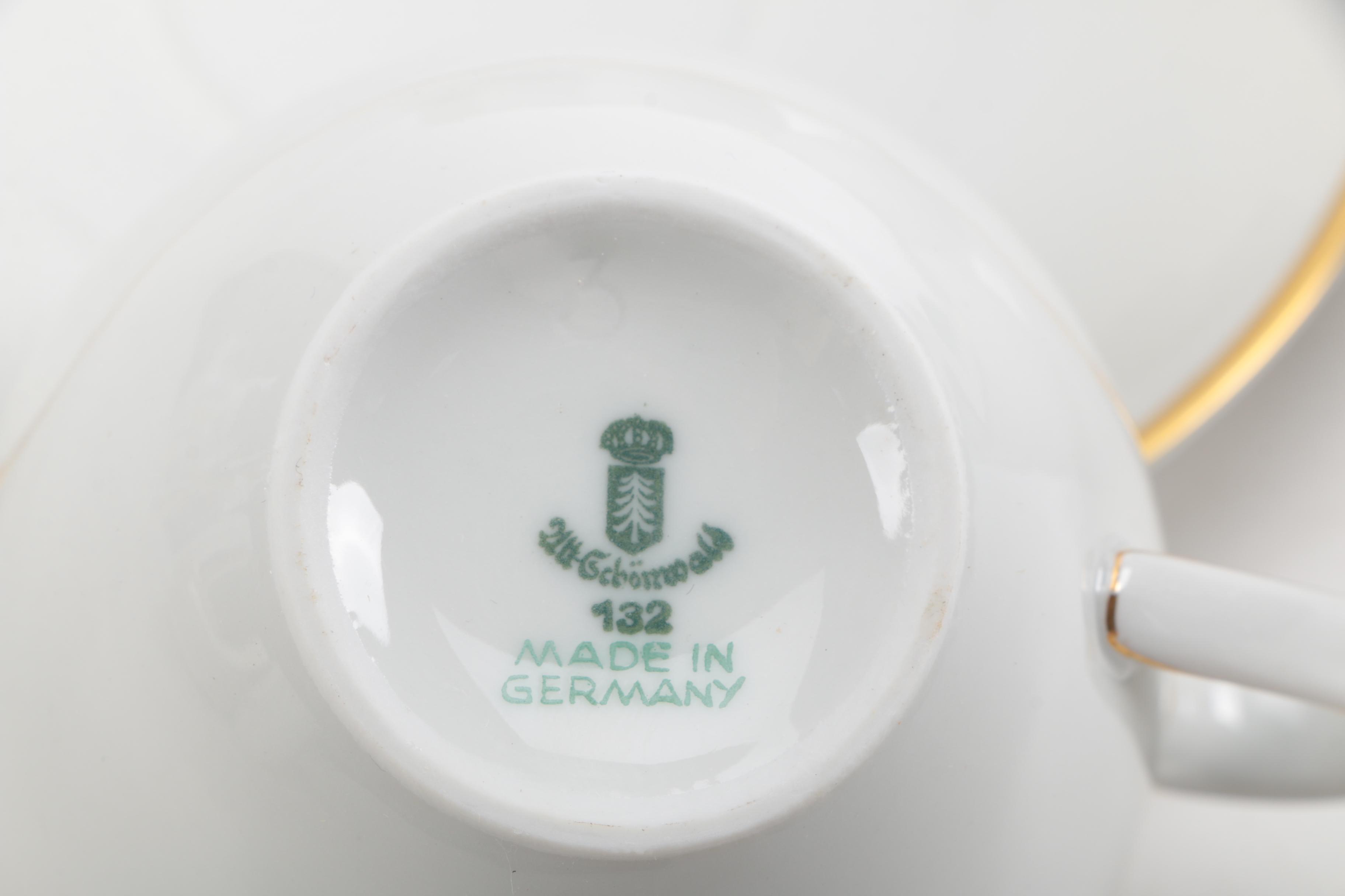 Ult Gchonwald German Teacup and Saucer Set