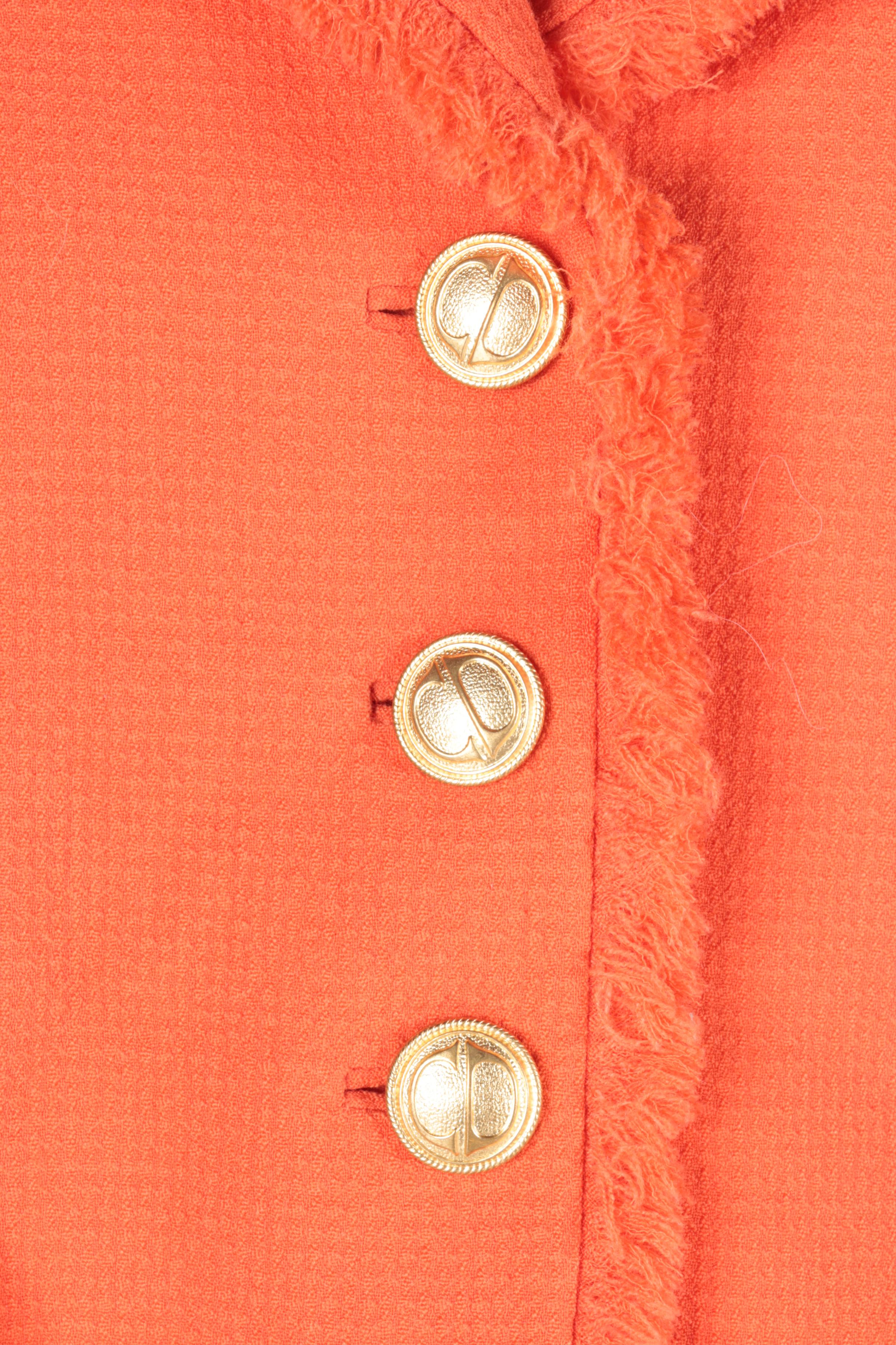 Orange Sleeveless Top and Matching Jacket