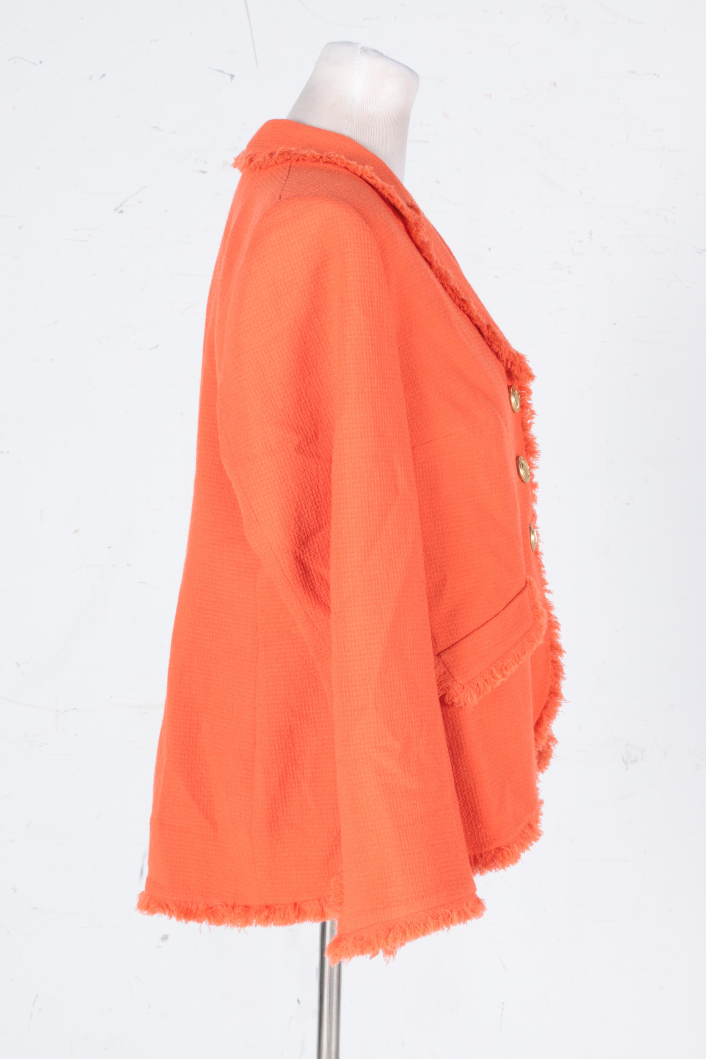 Orange Sleeveless Top and Matching Jacket