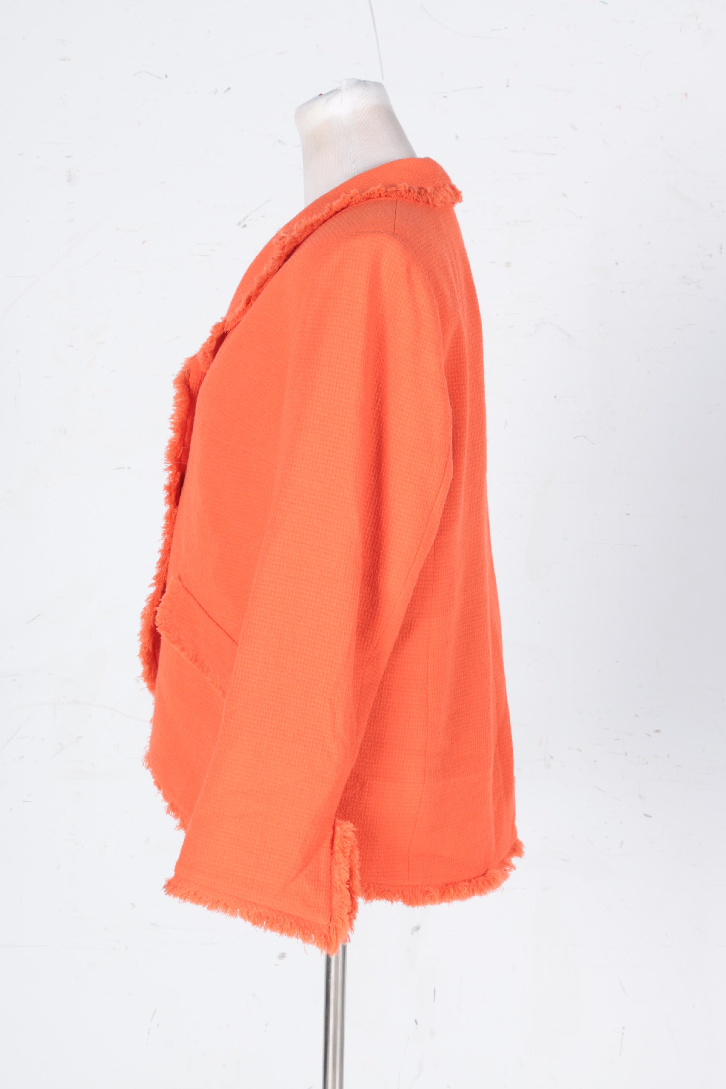 Orange Sleeveless Top and Matching Jacket