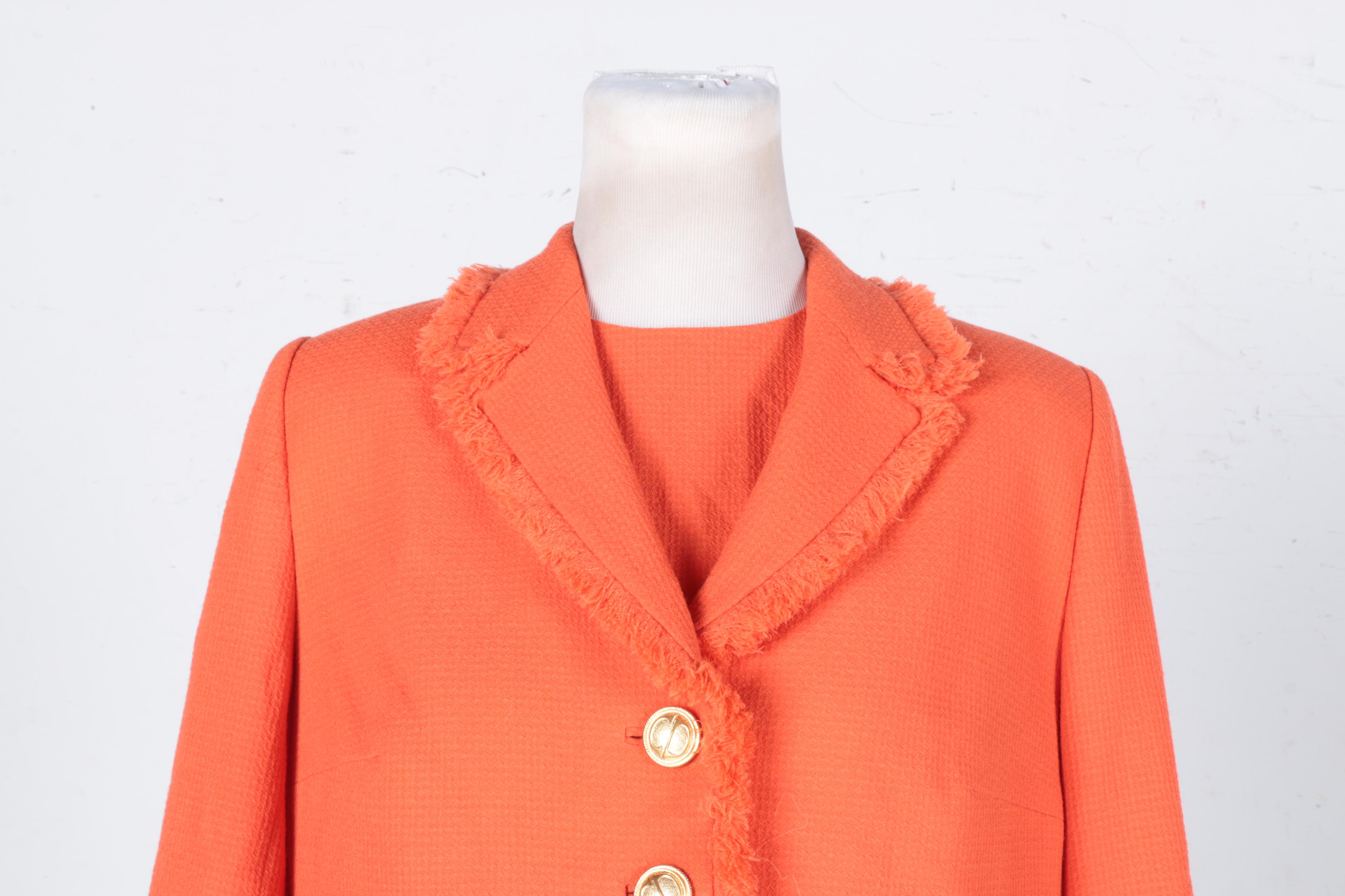Orange Sleeveless Top and Matching Jacket