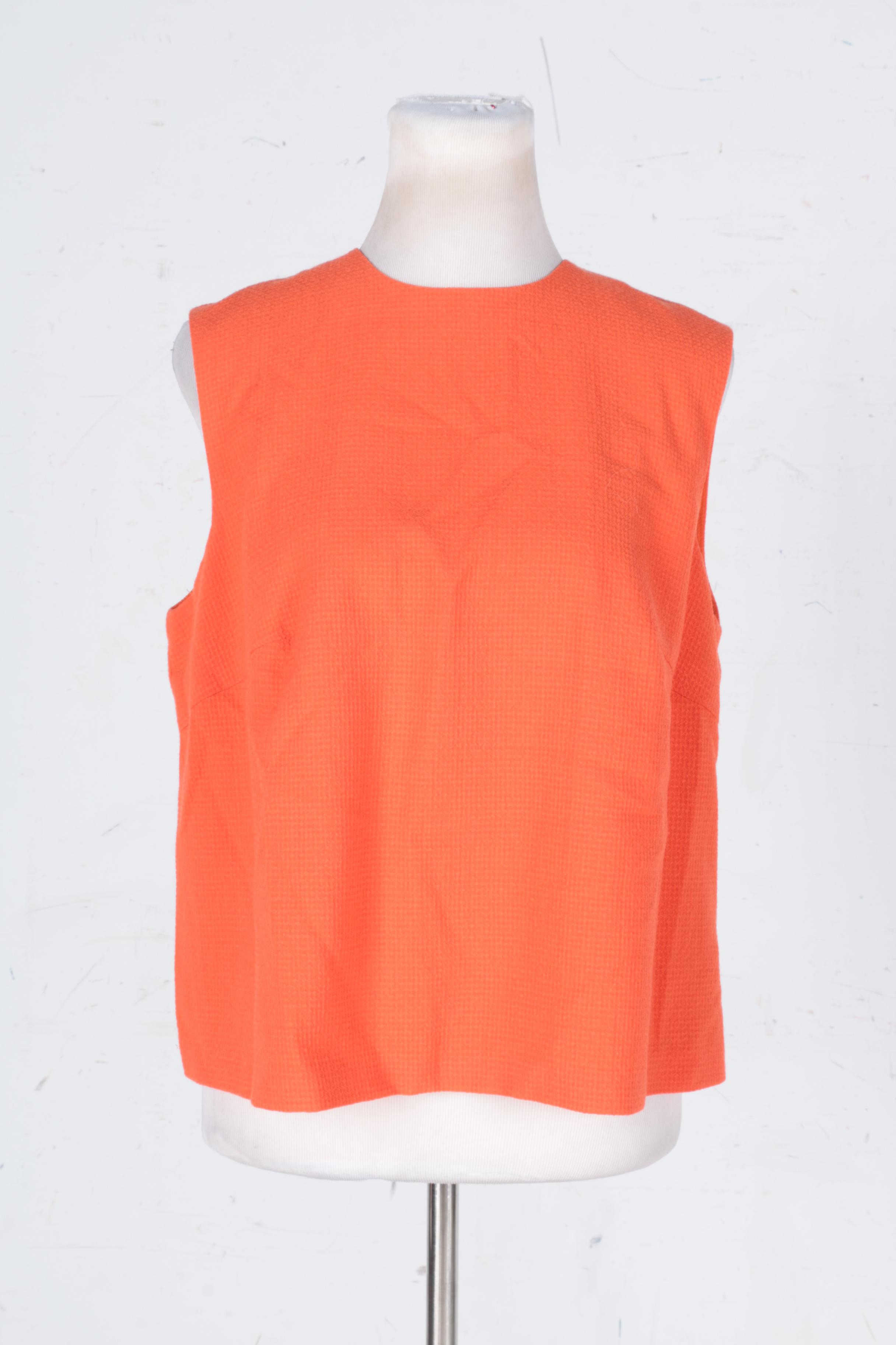 Orange Sleeveless Top and Matching Jacket