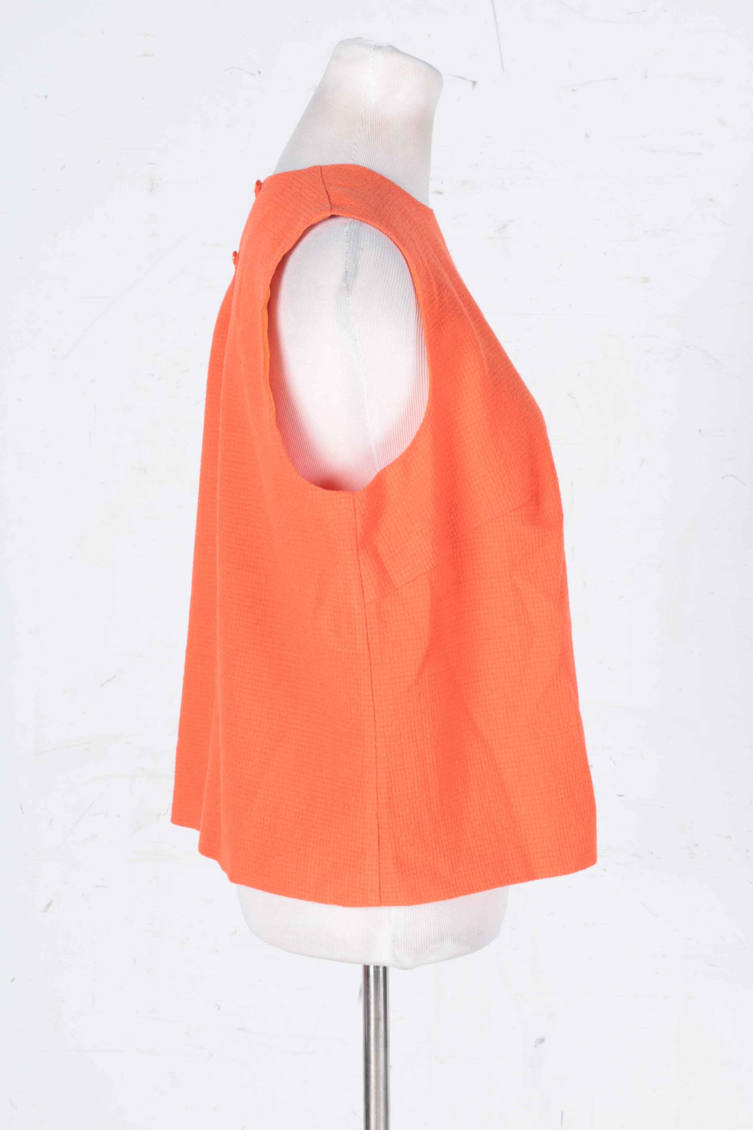 Orange Sleeveless Top and Matching Jacket
