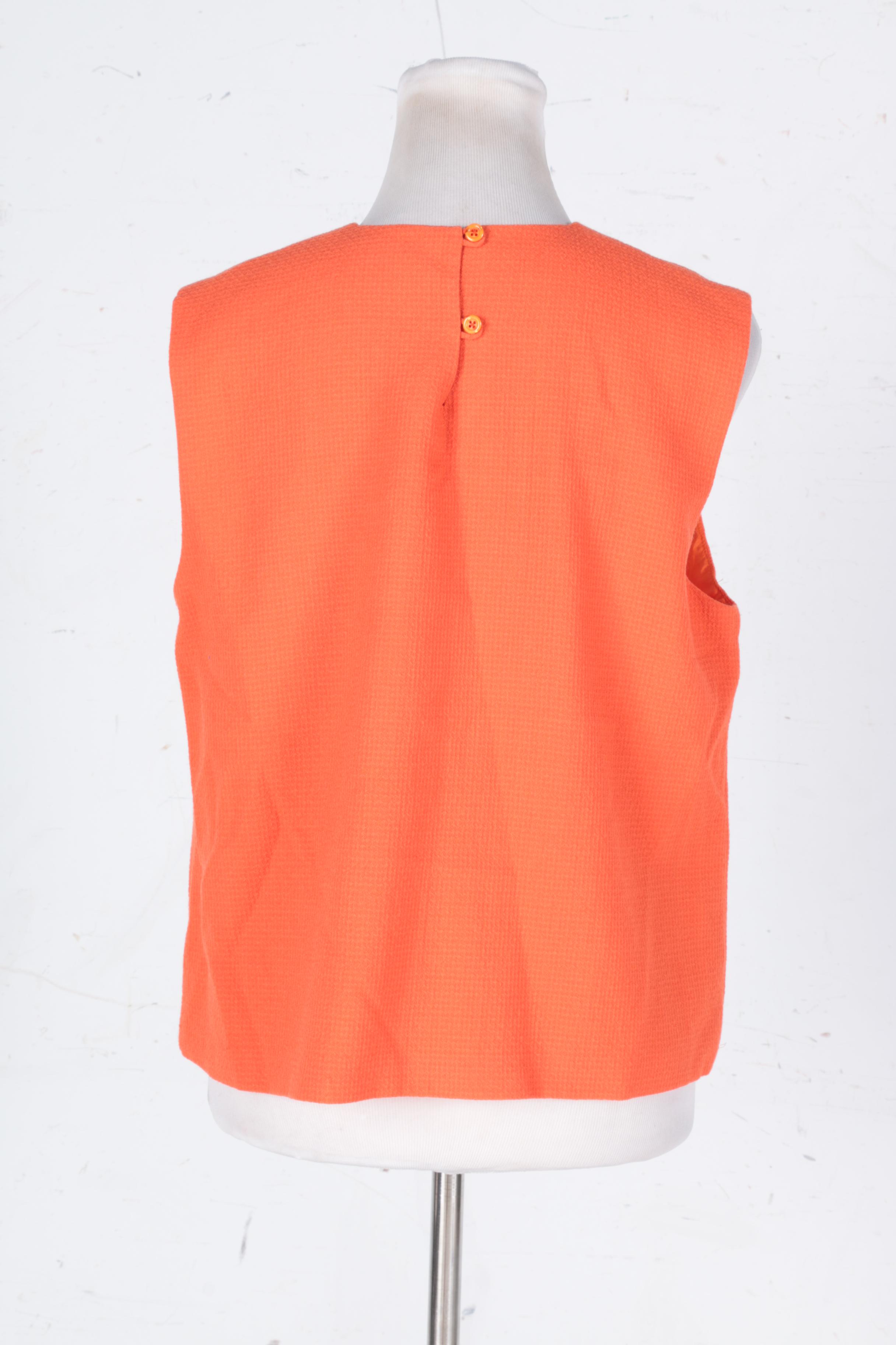 Orange Sleeveless Top and Matching Jacket