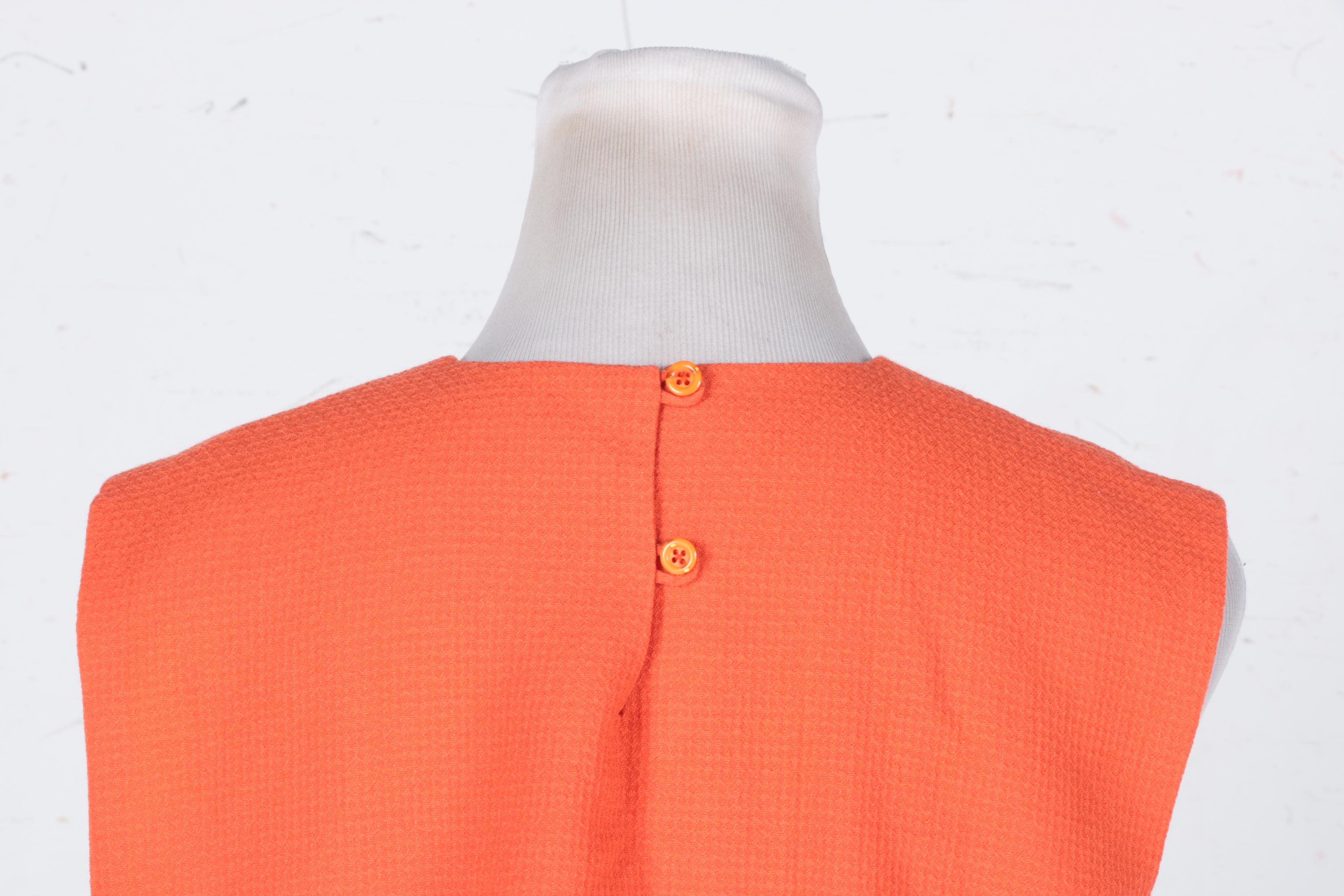 Orange Sleeveless Top and Matching Jacket