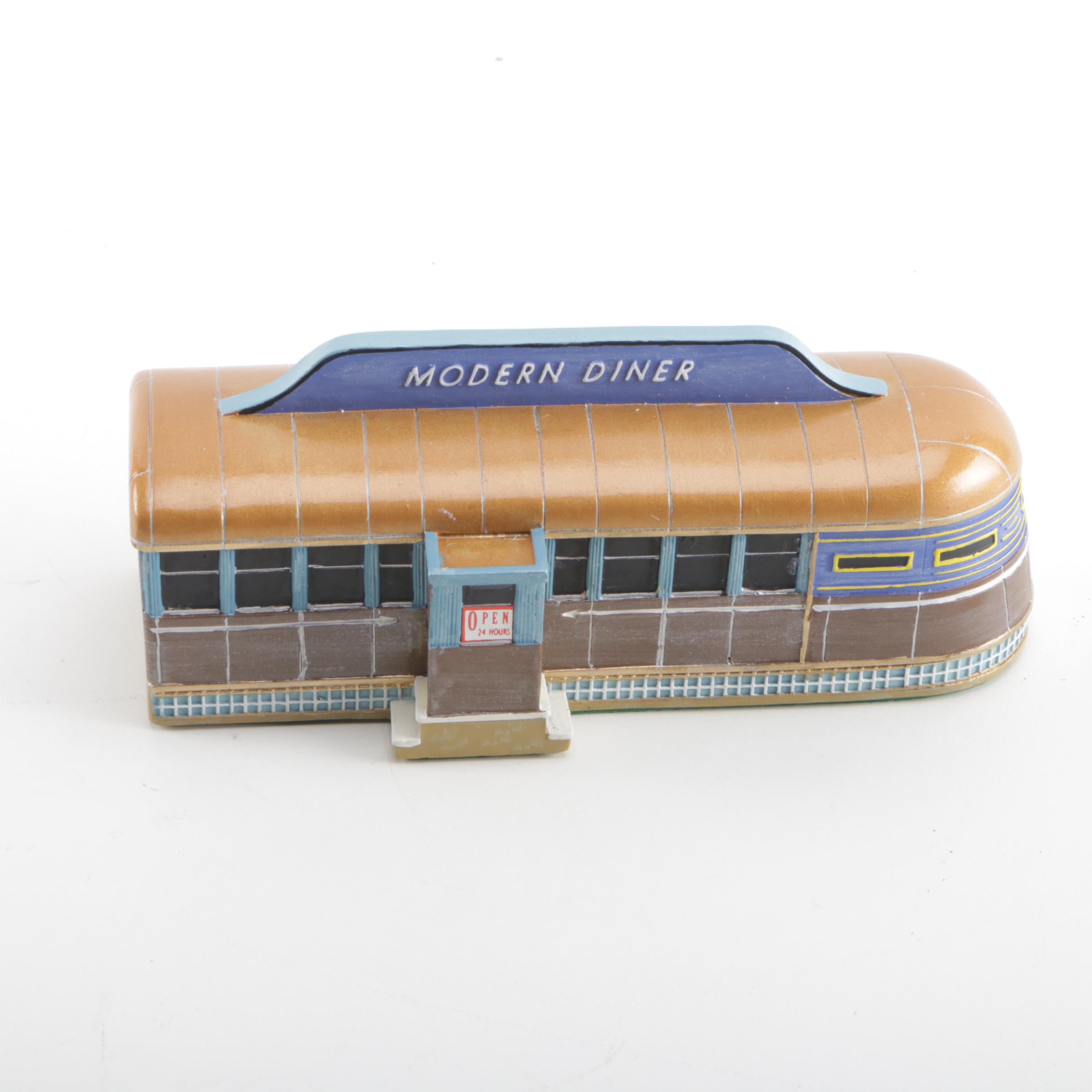 1993 Lefton Great American Diner "The Modern Diner" Figurine