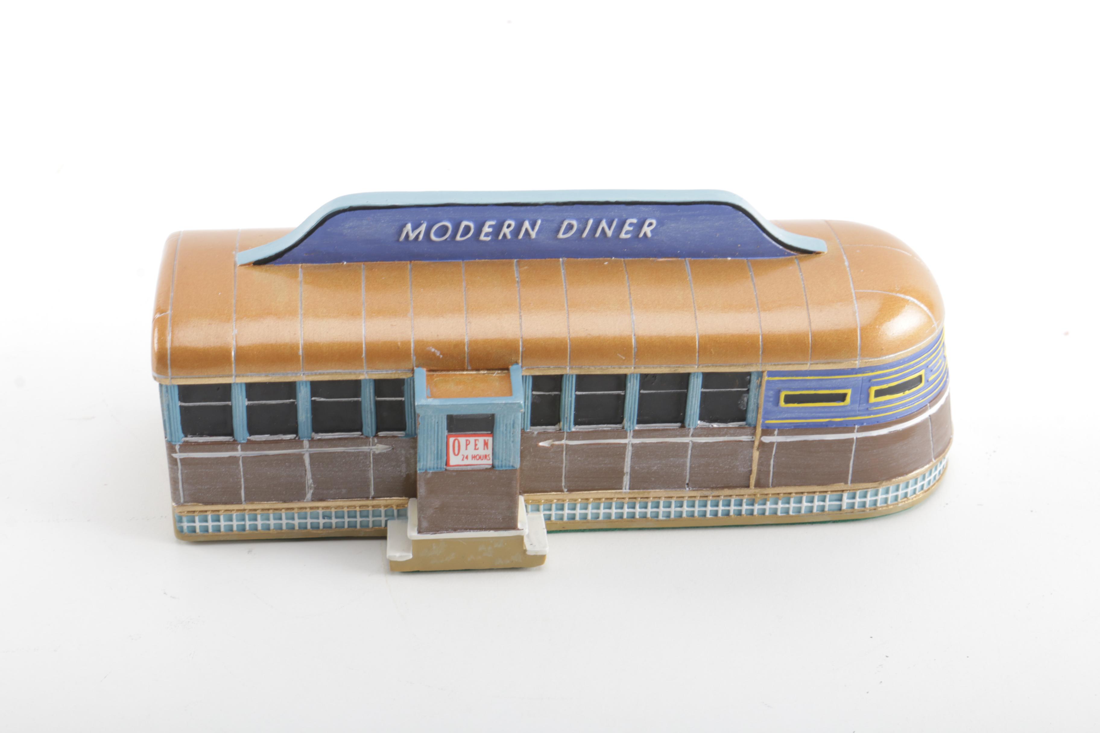 1993 Lefton Great American Diner "The Modern Diner" Figurine
