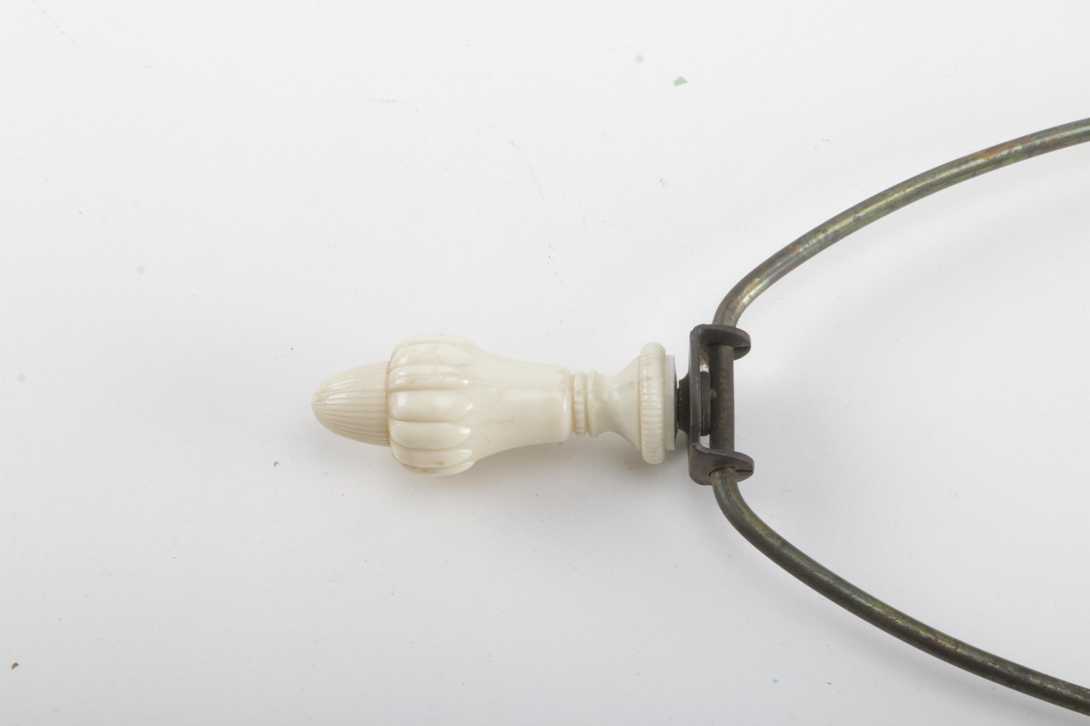 Antique Brass and Glass Lamp