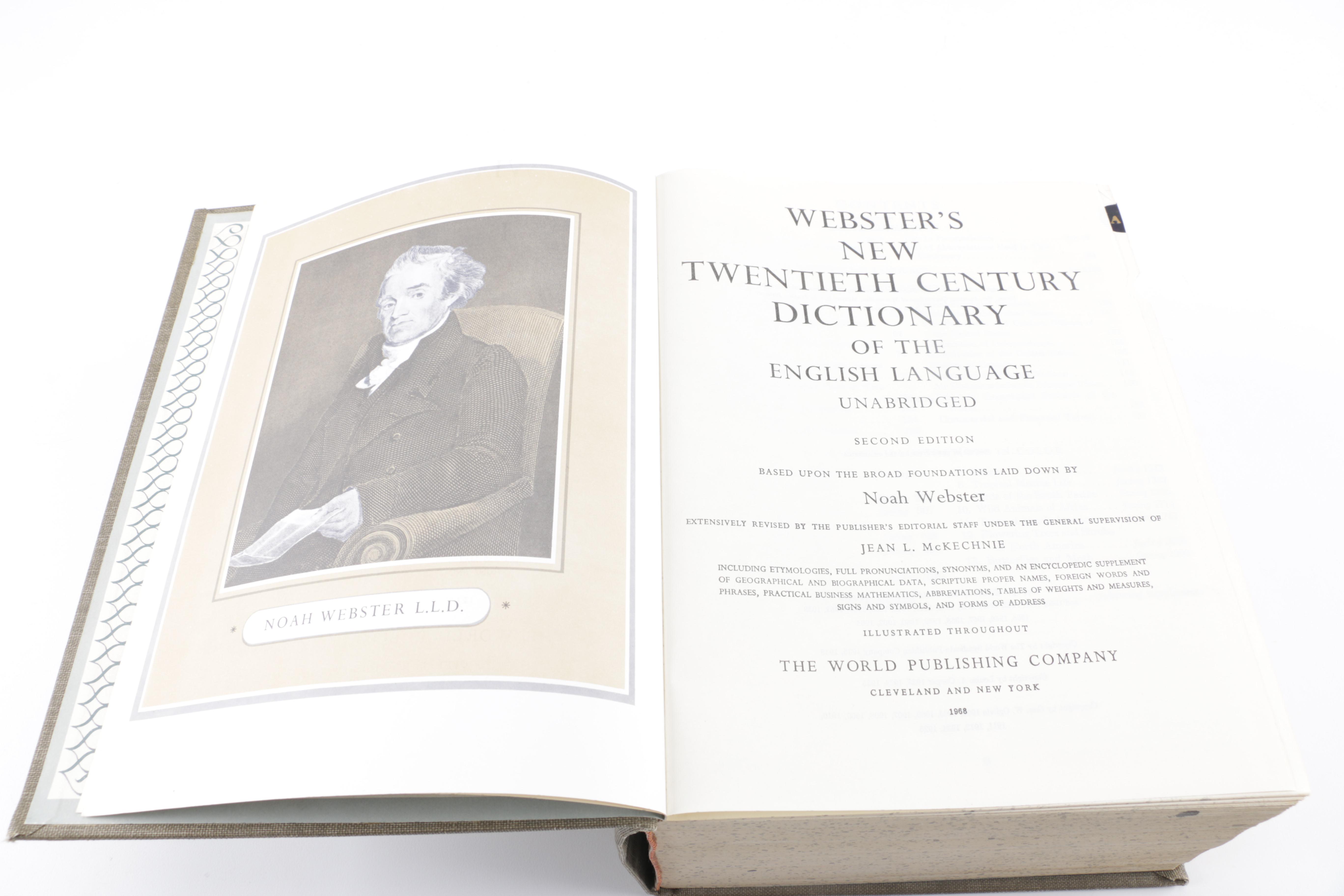 1968 Second Edition "Webster's New Twentieth Century Dictionary"