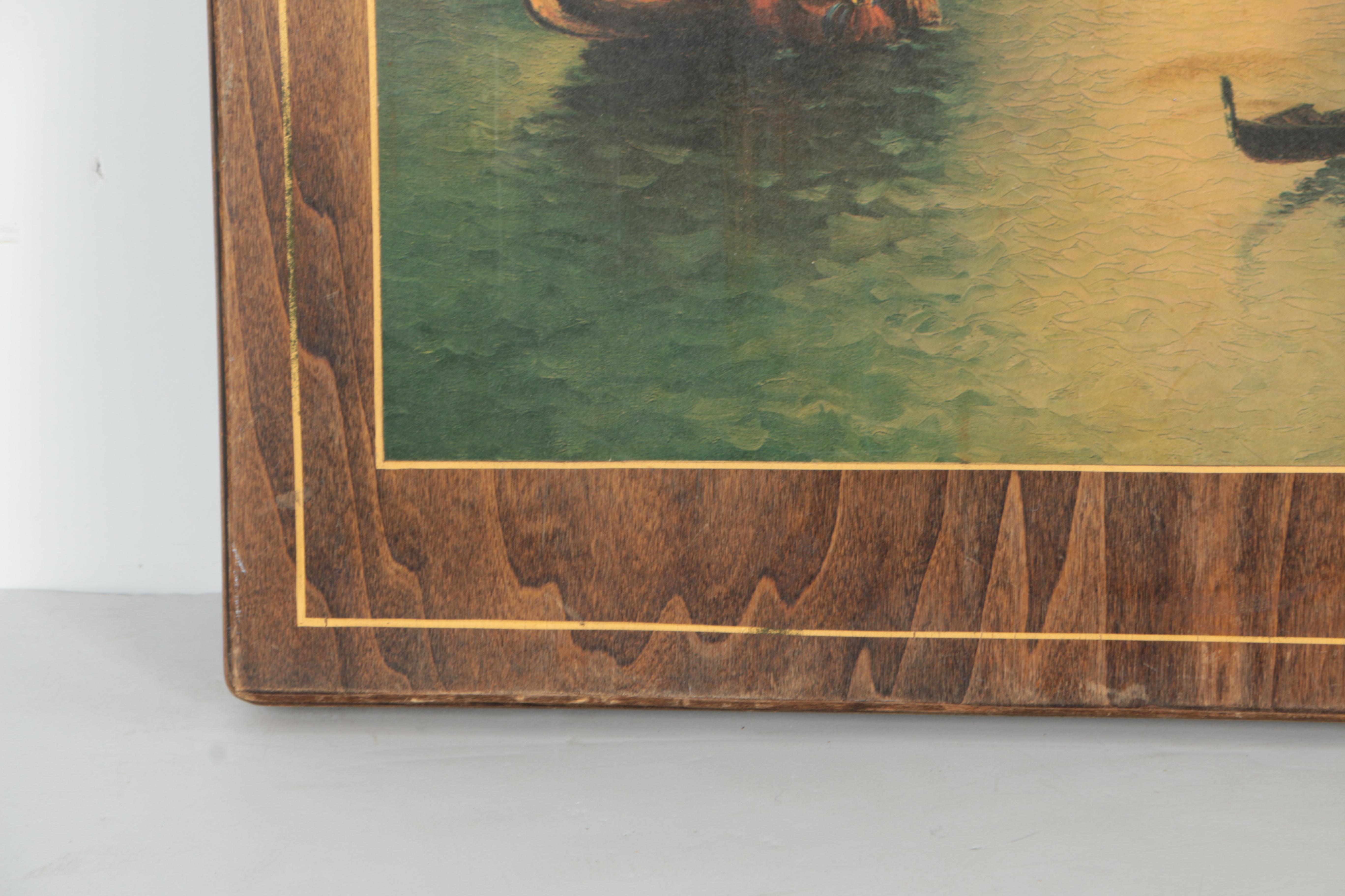 Vintage Convertible Card Table/Firescreen by Murry Wood Products Co.