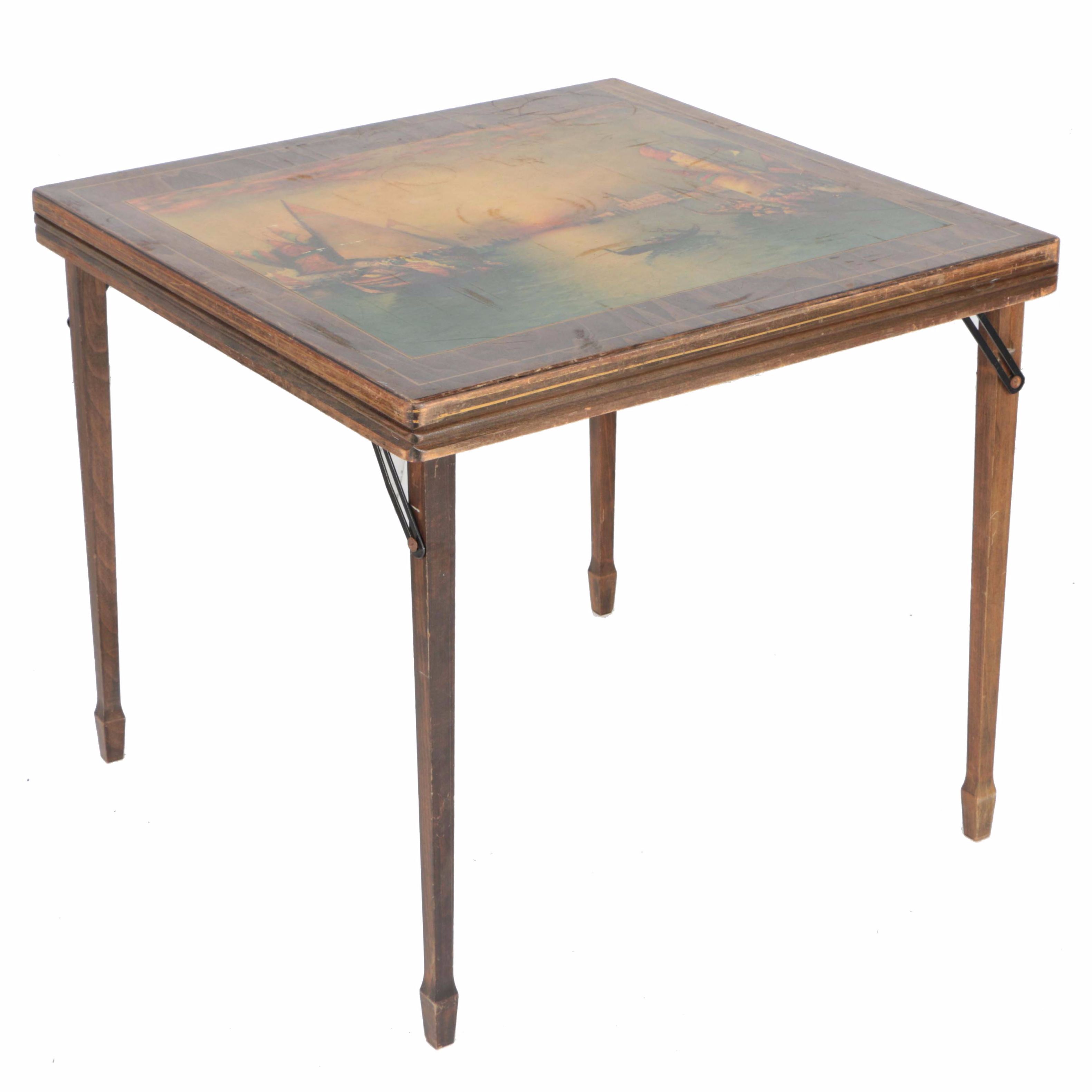 Vintage Convertible Card Table/Firescreen by Murry Wood Products Co.