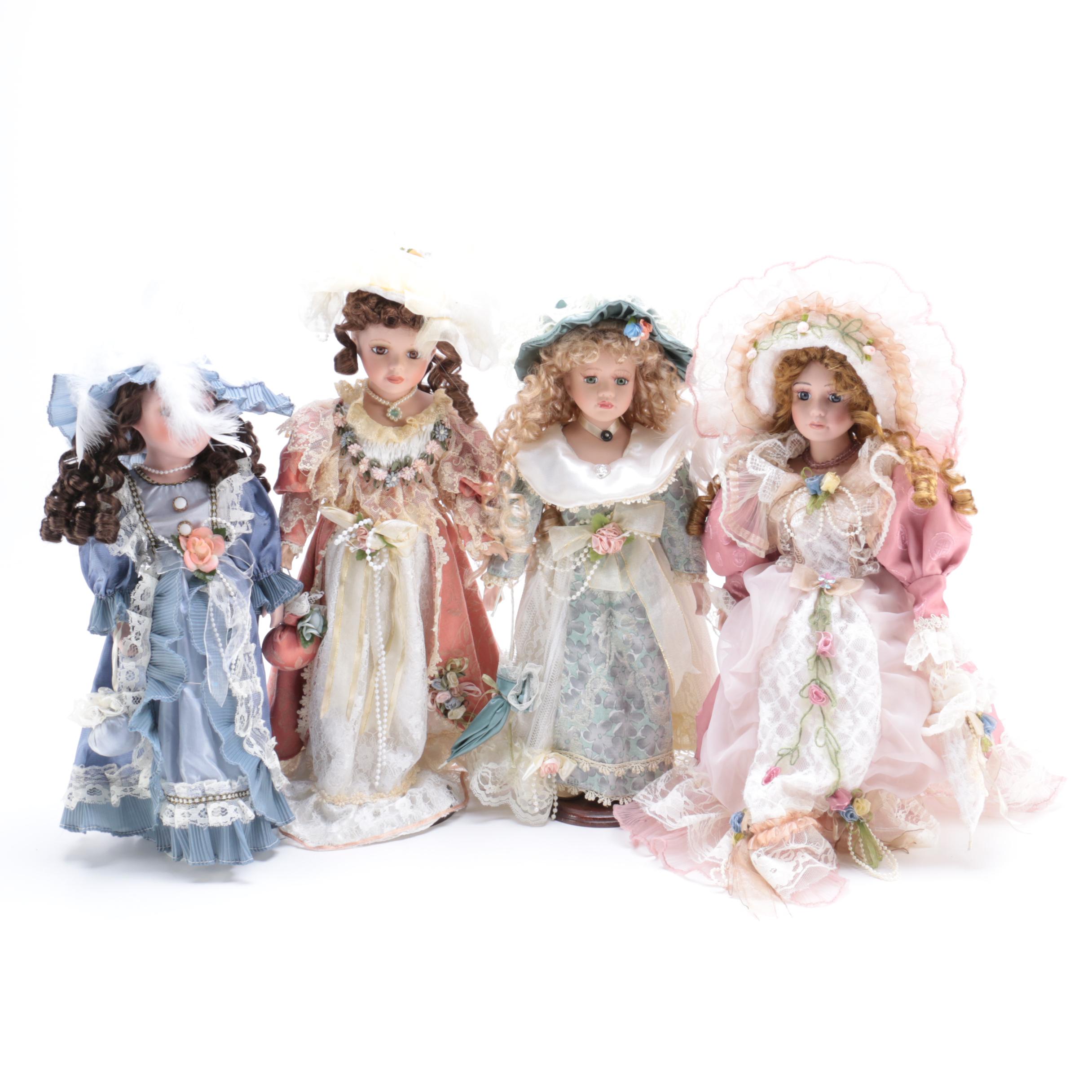 Porcelain Dolls in Victorian Dress