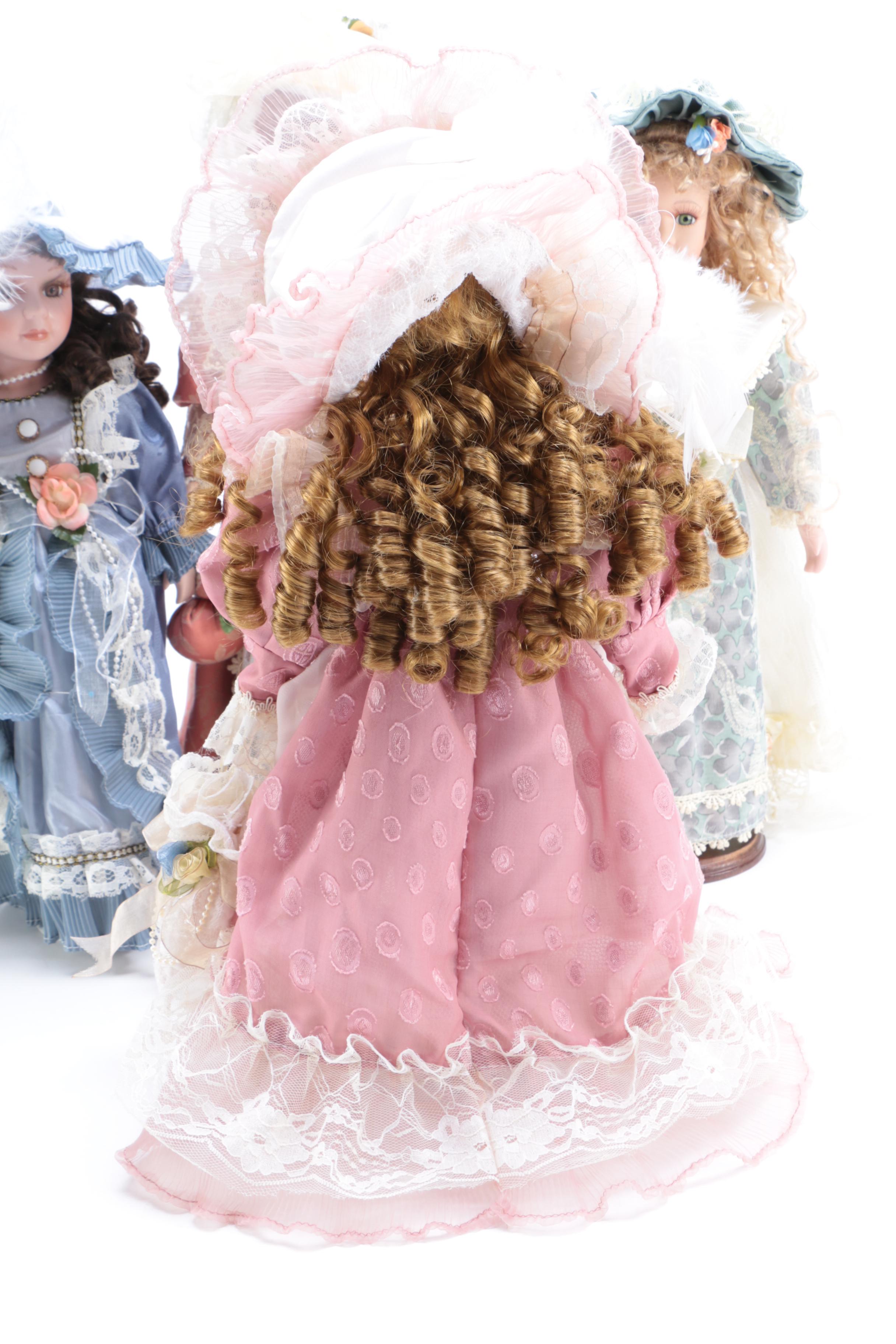 Porcelain Dolls in Victorian Dress