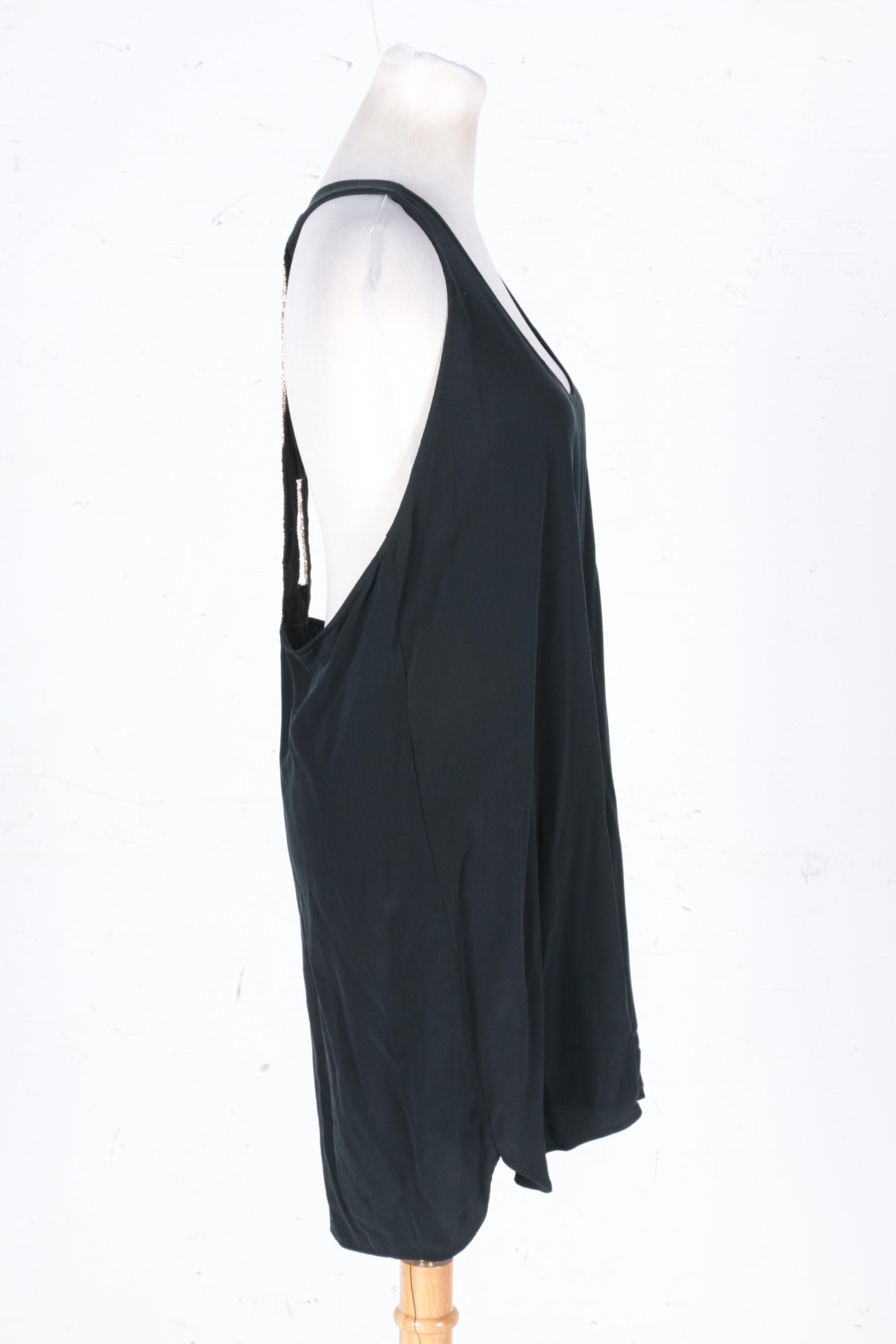 Black Mini Dress With Embellished Back Cut-Out