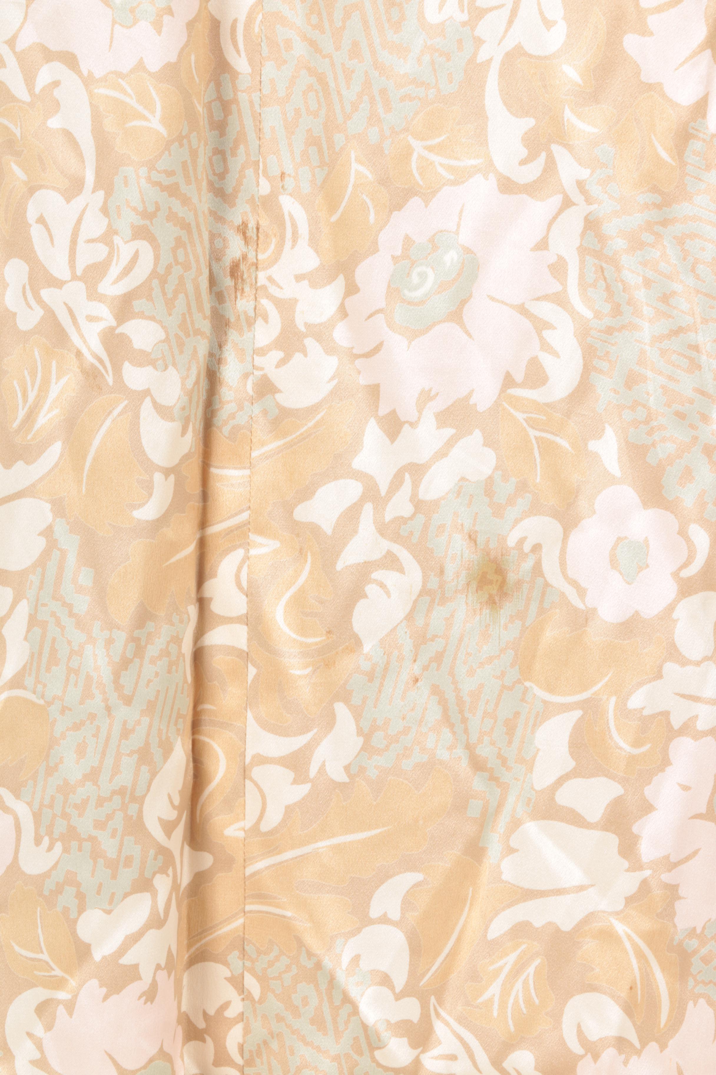 Vintage Frank Masandrea Silk Floral Long sleeve Dress
