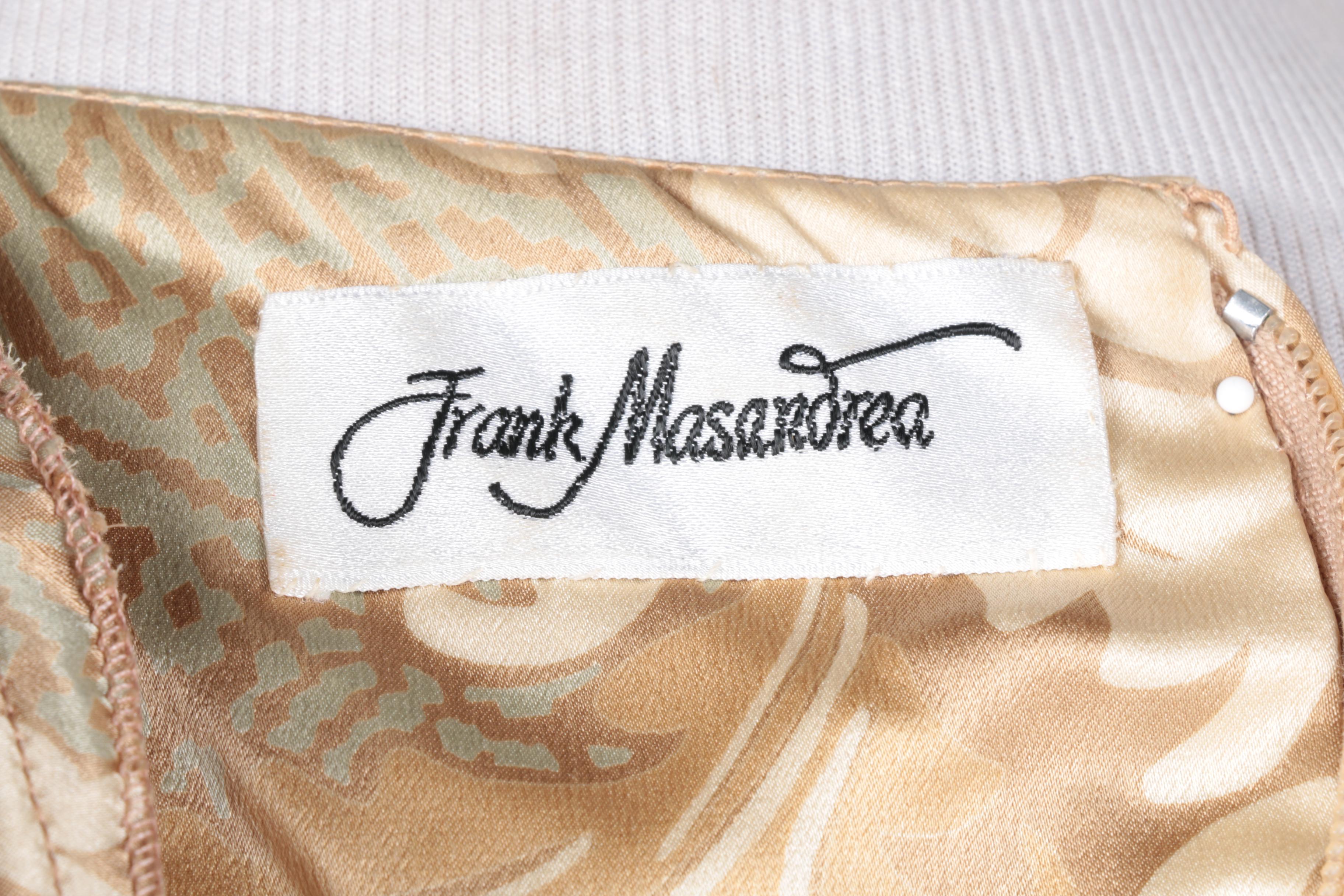 Vintage Frank Masandrea Silk Floral Long sleeve Dress