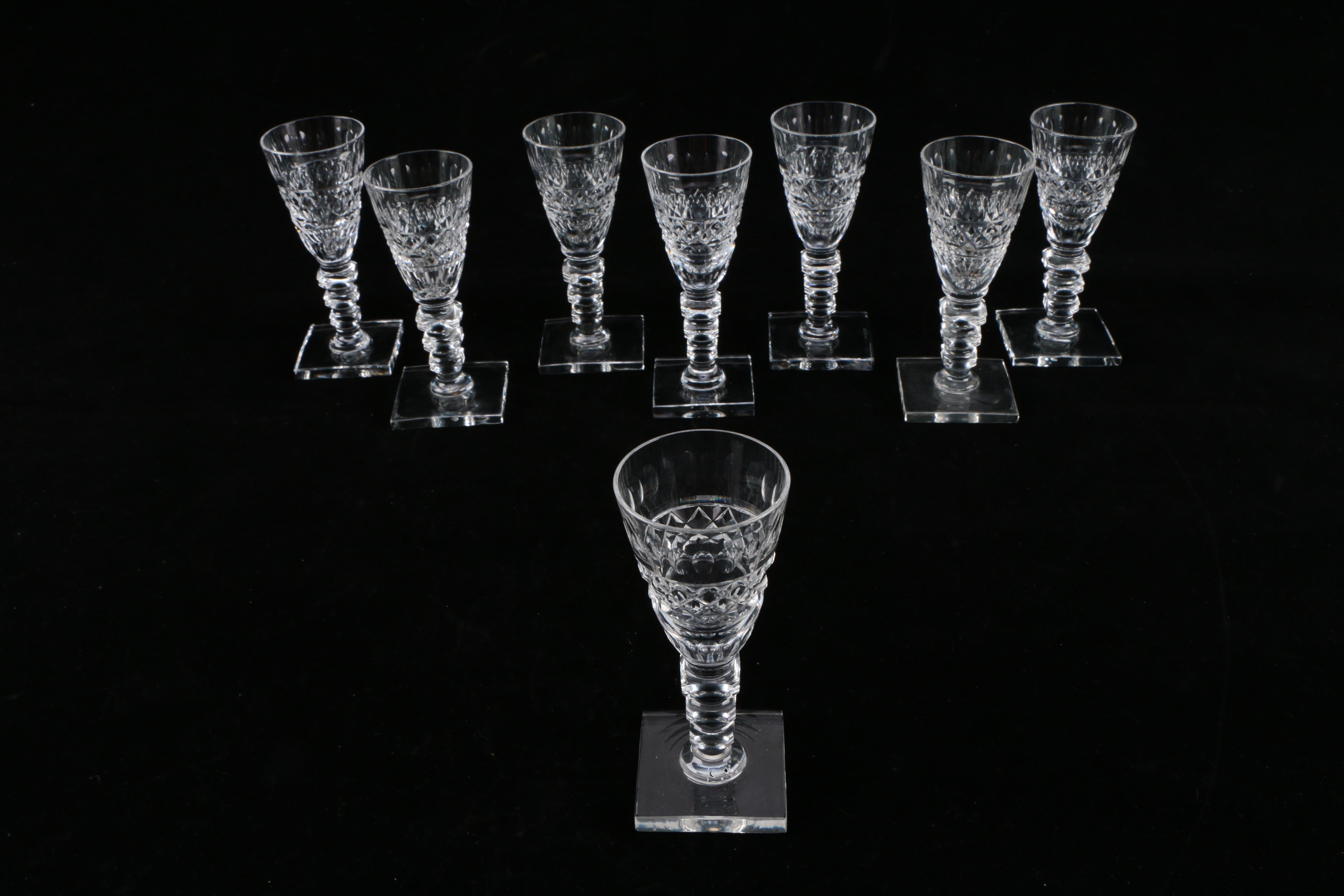 Assortment of Crystal Stem and Barware Including Hawkes