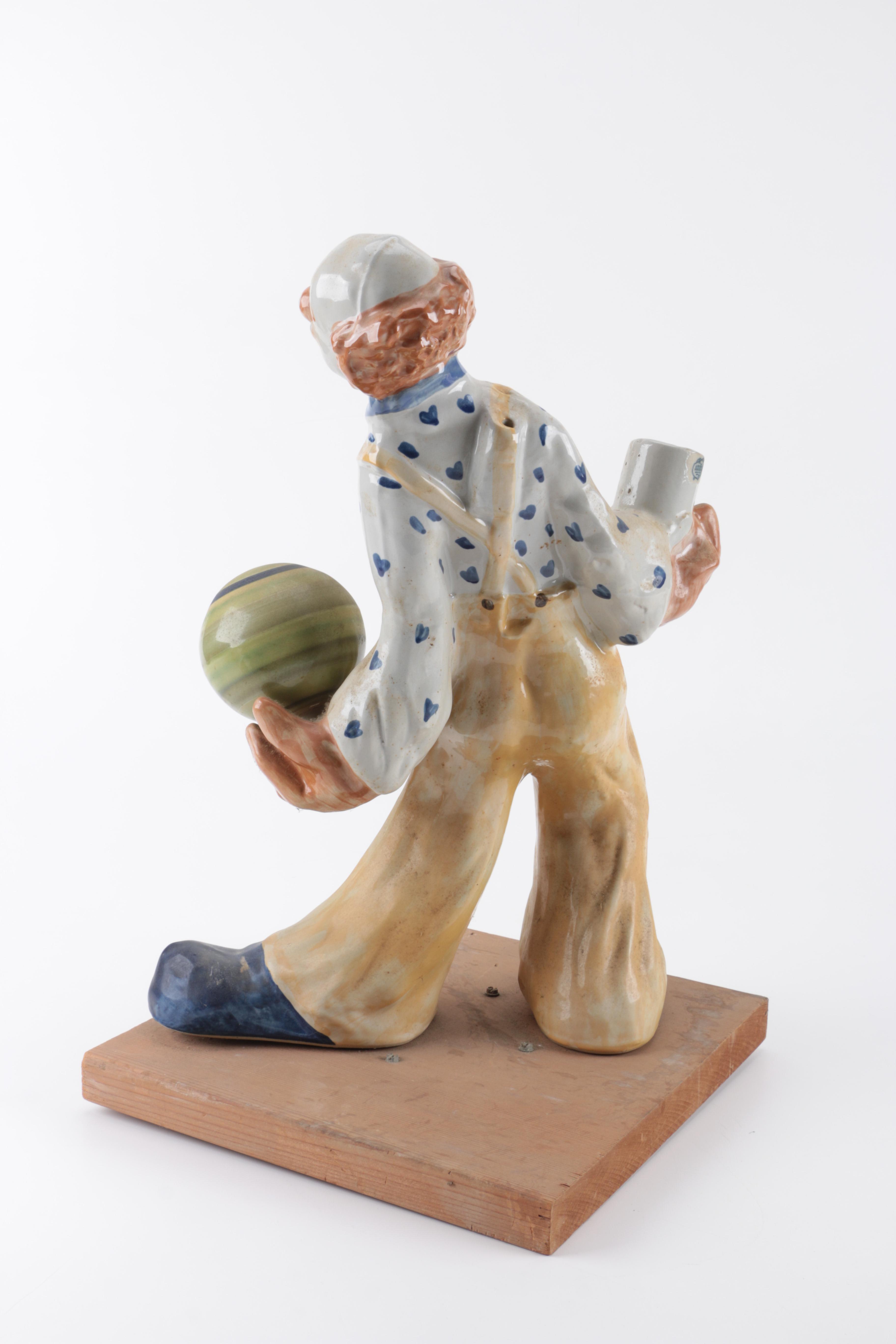 Louisville Stoneware Ceramic Clown Figurine