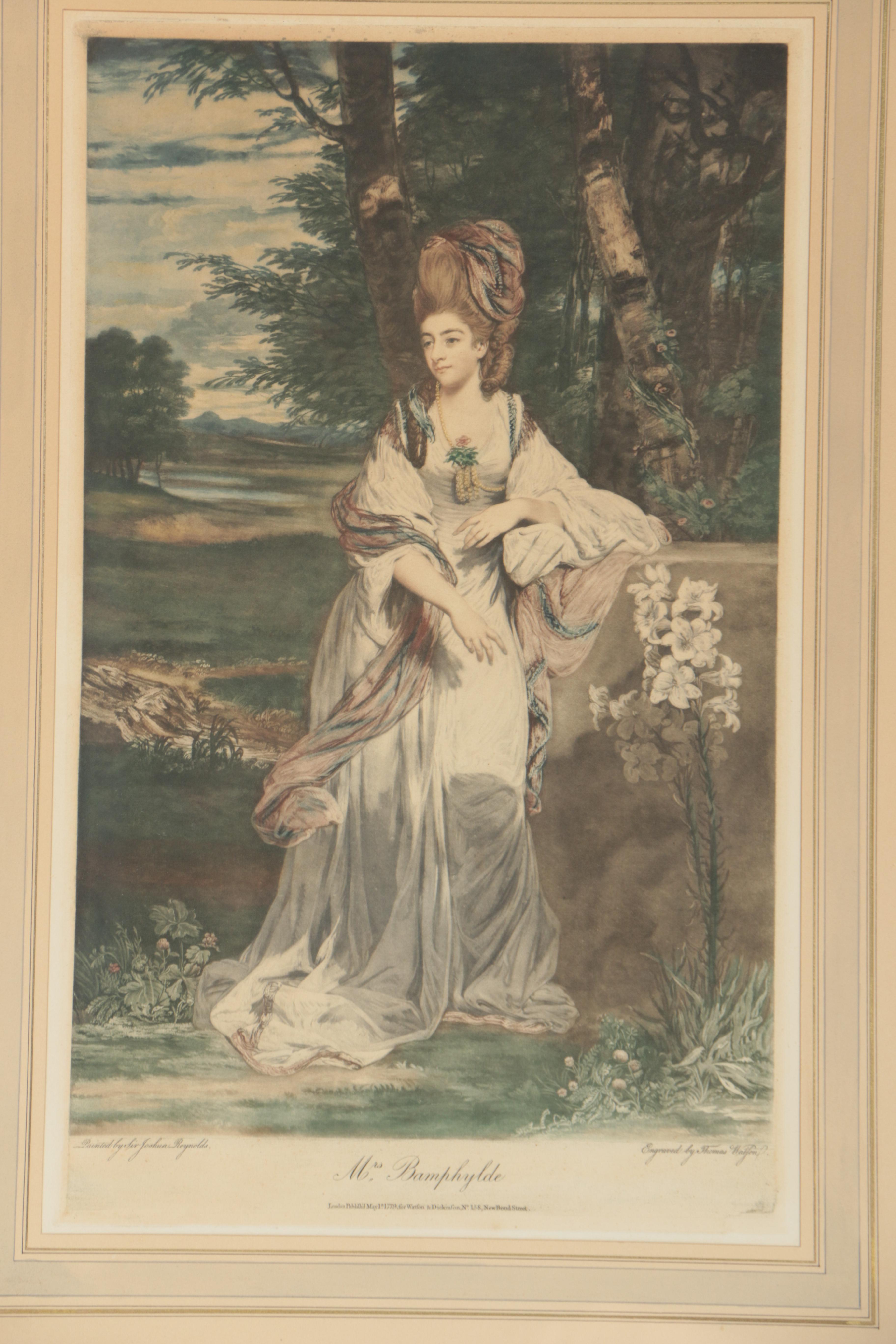 Restrike Mezzotint After Sir Joshua Reynolds' "Lady Bampfylde"