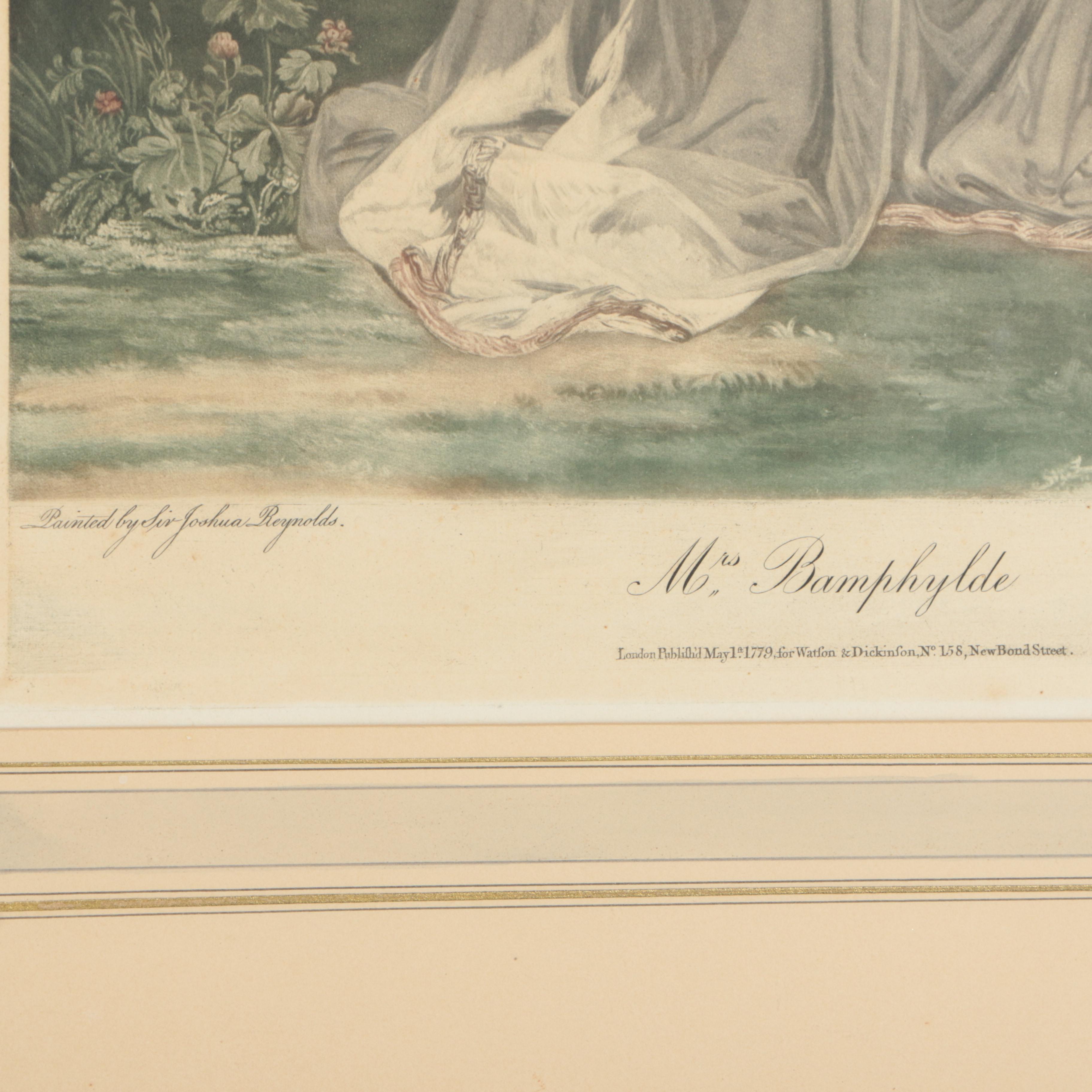 Restrike Mezzotint After Sir Joshua Reynolds' "Lady Bampfylde"